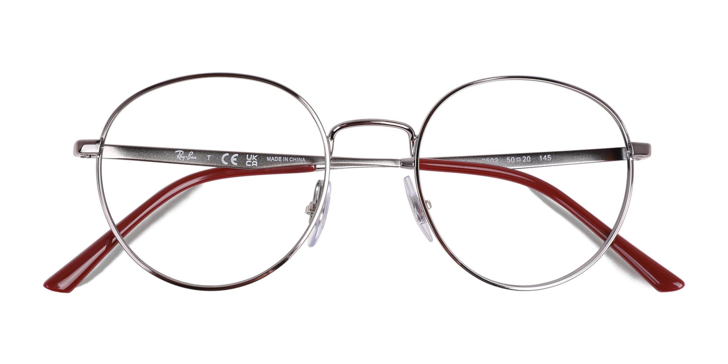 Ray-Ban RB3681V - Round Gunmetal Frame Eyeglasses