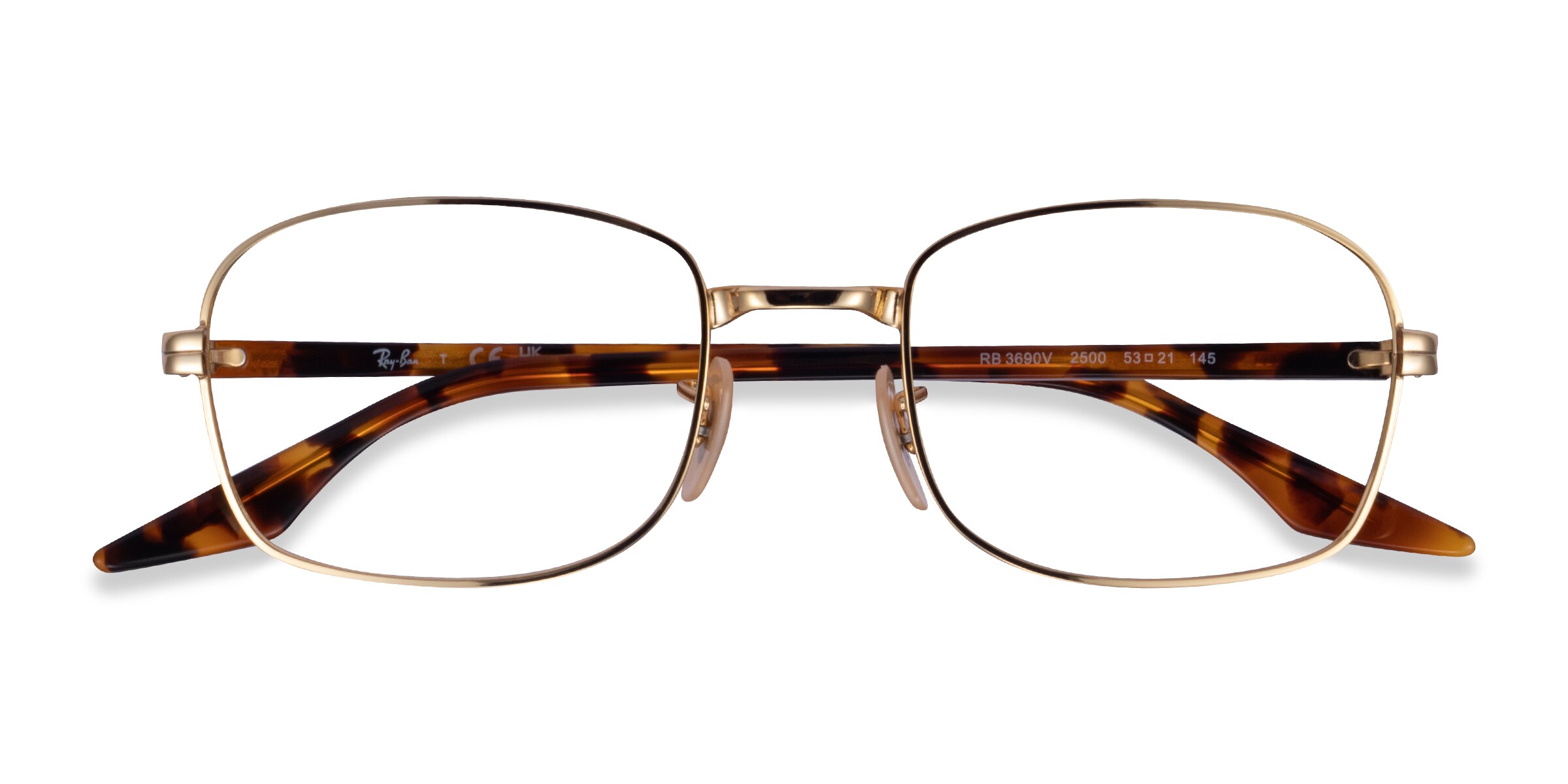 Ray-Ban RB3690V - Rectangle Arista Frame Eyeglasses