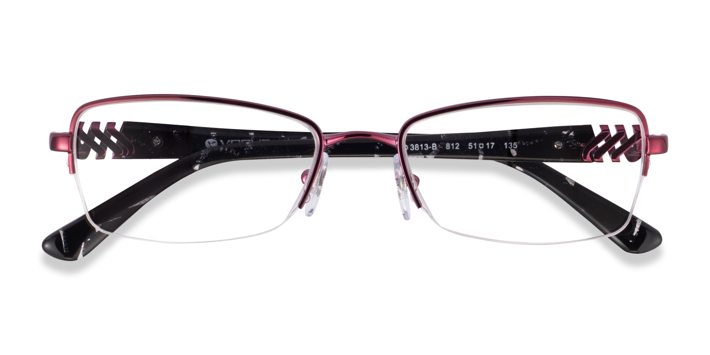 Vogue Eyewear VO3813B - Rectangle Purple Frame Glasses For Women