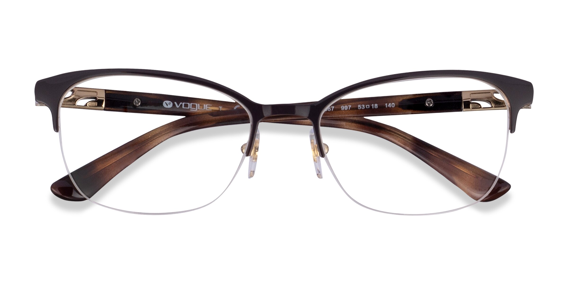 Vogue Eyewear VO4067 - Cat Eye Brown Frame Glasses For Women
