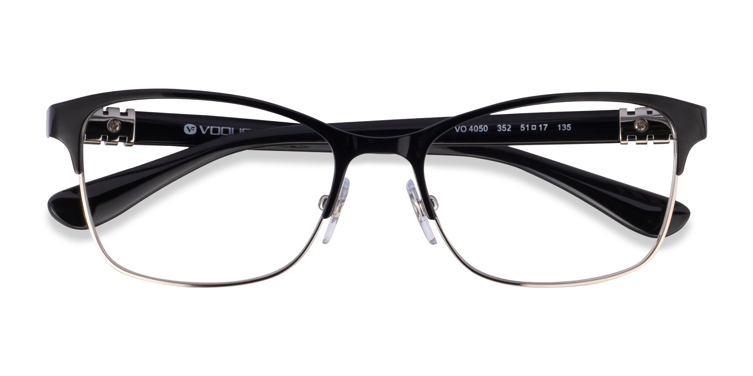 Vogue Eyewear VO4050 - Cat Eye Black Silver Frame Glasses For Women