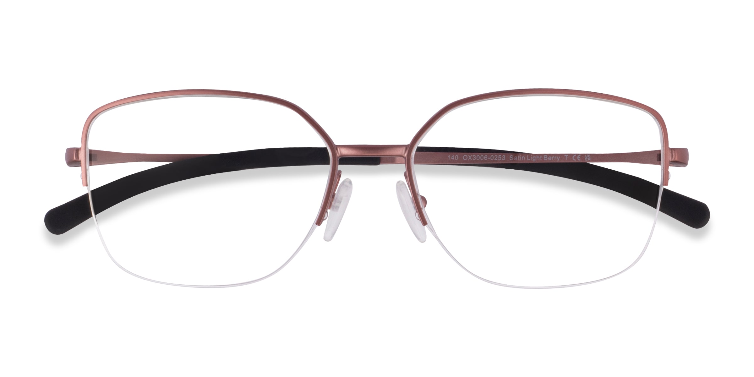 Oakley Moonglow - Square Satin Light Berry Frame Glasses For Women