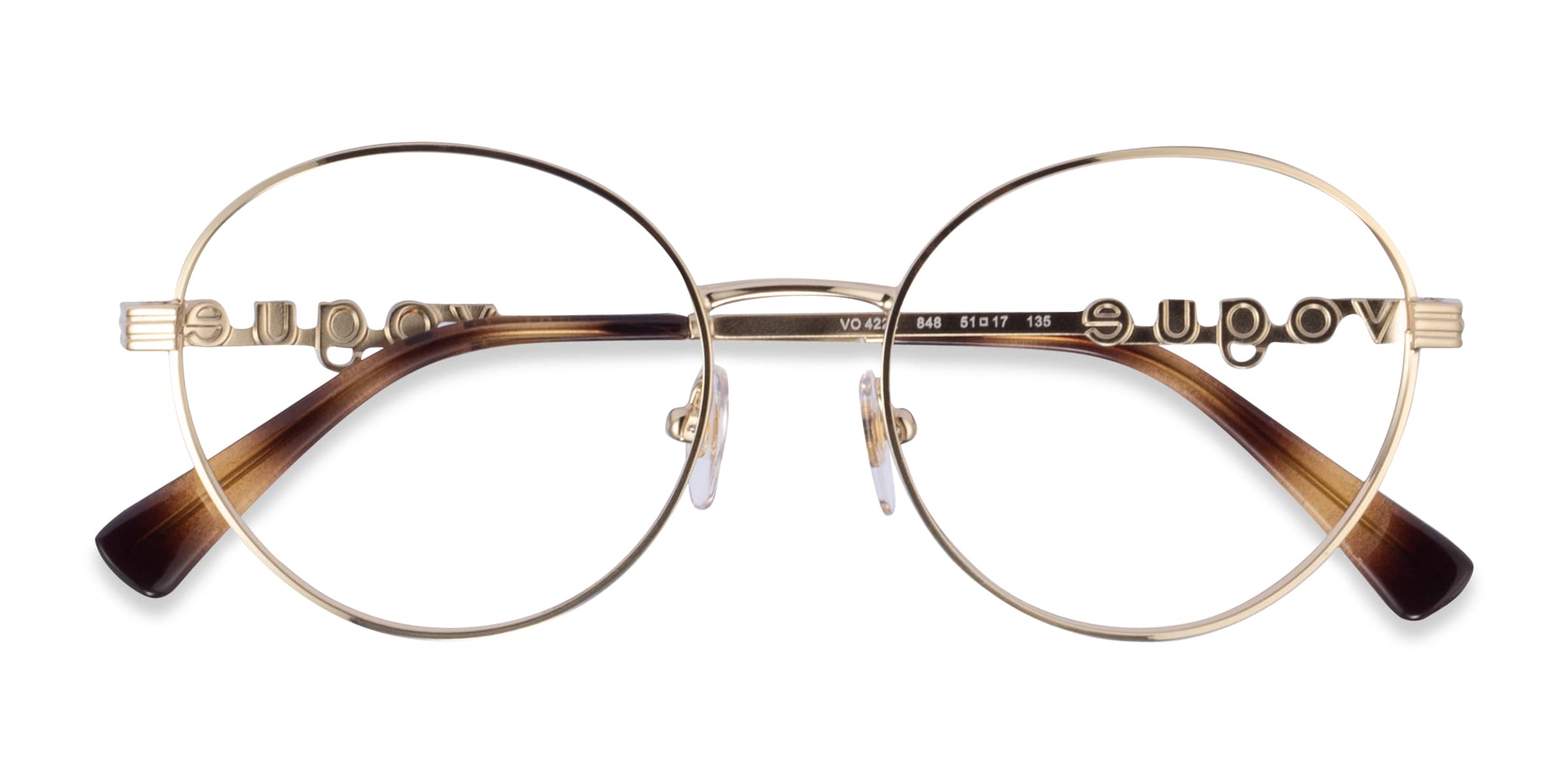 Vogue Eyewear VO4222 - Round Pale Gold Frame Eyeglasses