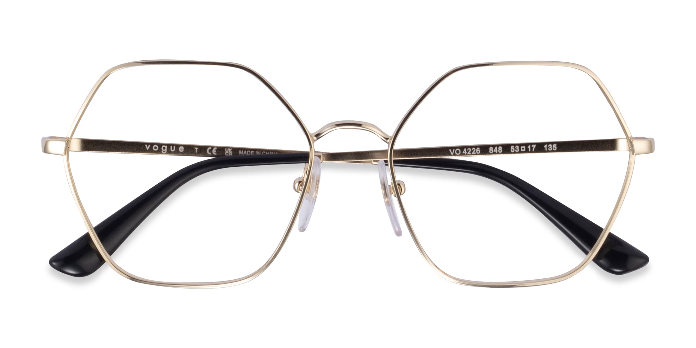 Vogue Eyewear VO4226 - Geometric Shiny Pale Gold Frame Eyeglasses