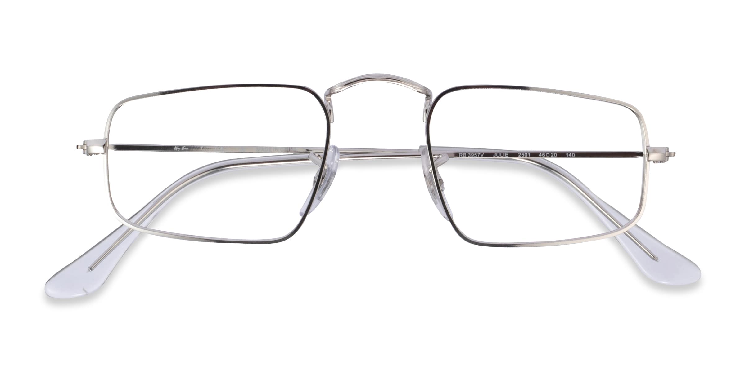 Ray-Ban RB3957V Julie - Rectangle Silver Frame Eyeglasses