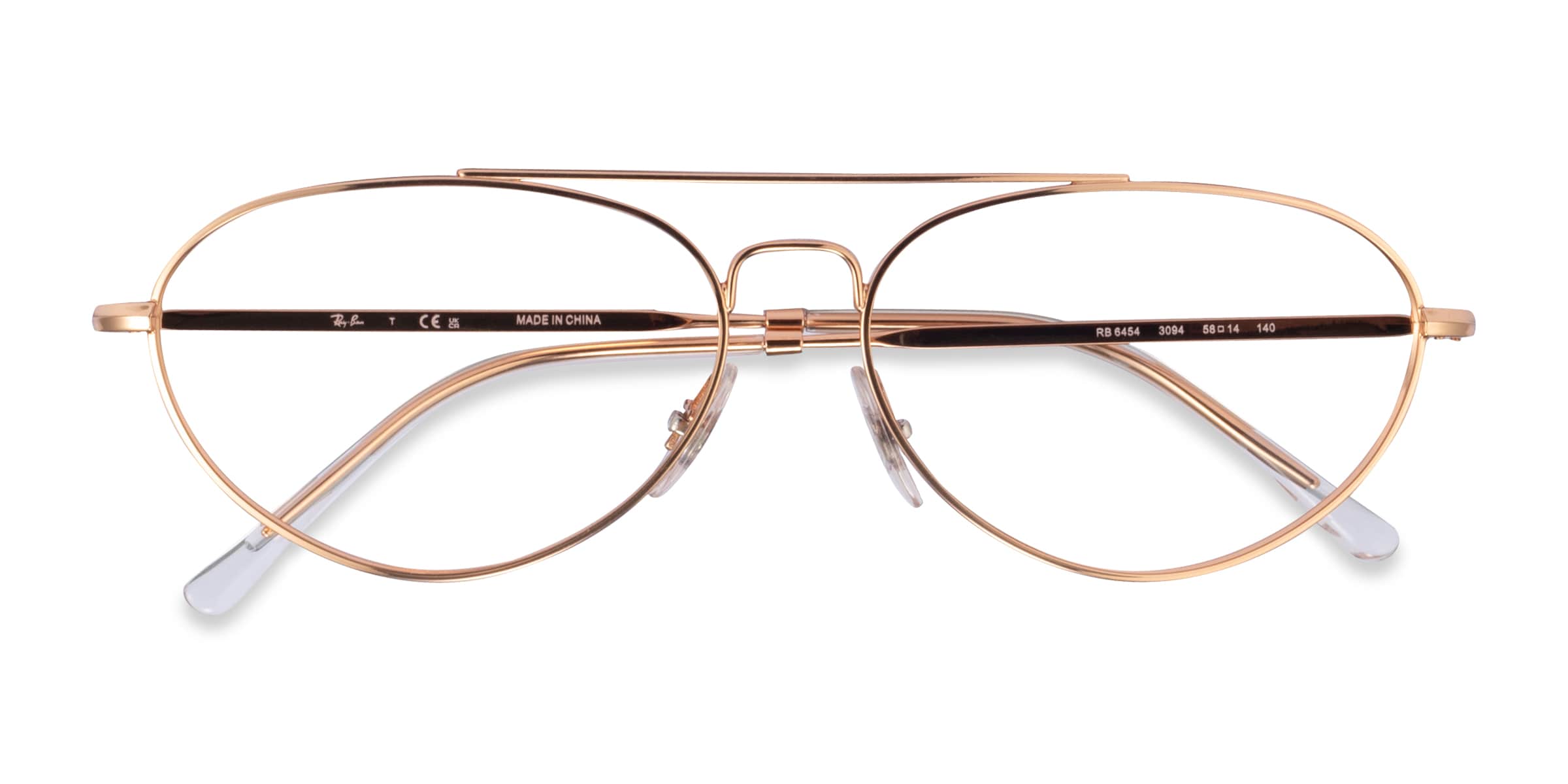 Ray-Ban RB6454 - Aviator Rose Gold Frame Eyeglasses