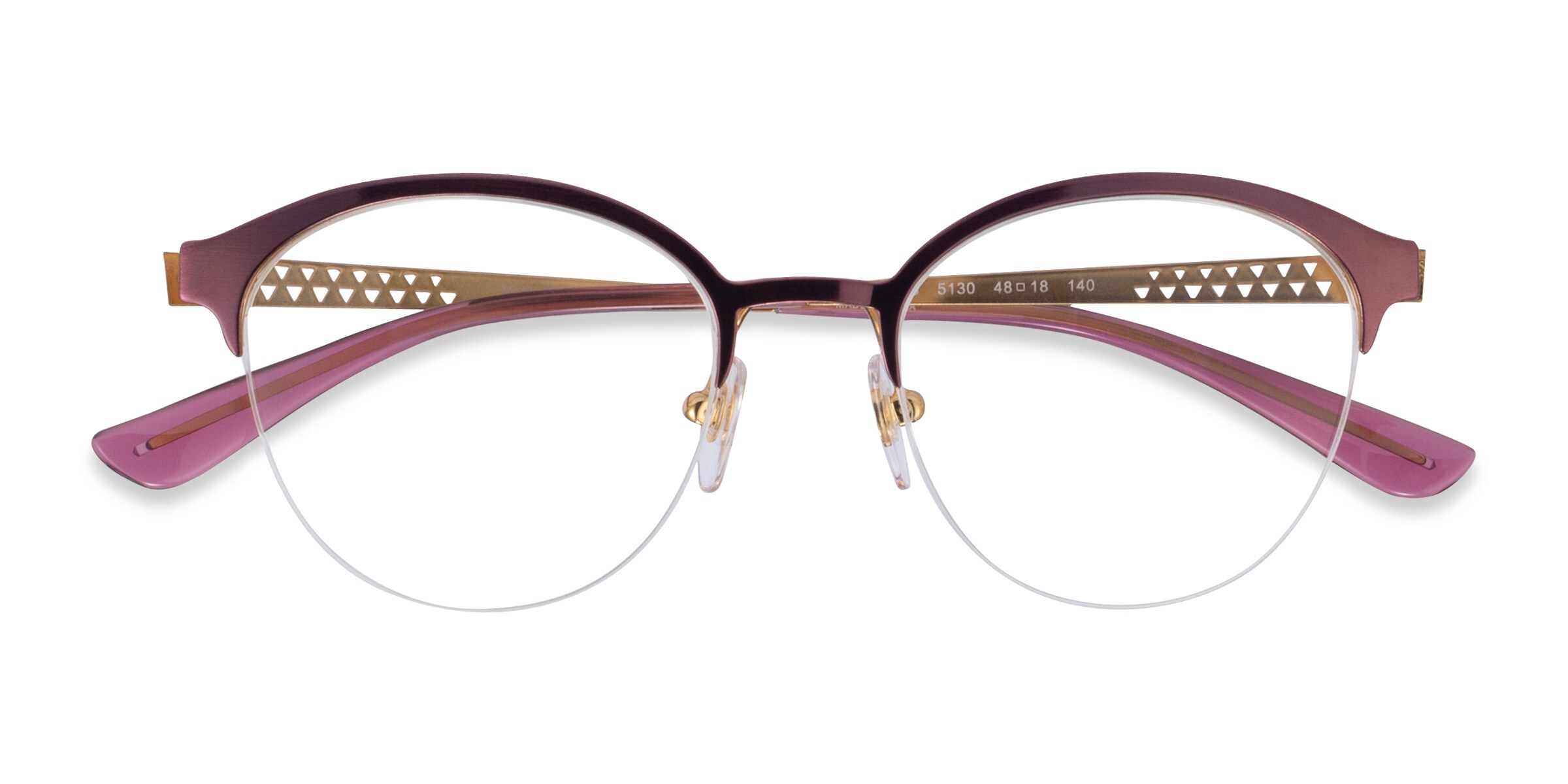 Vogue Eyewear VO4176 - Round Brushed Purple Frame Glasses For Women