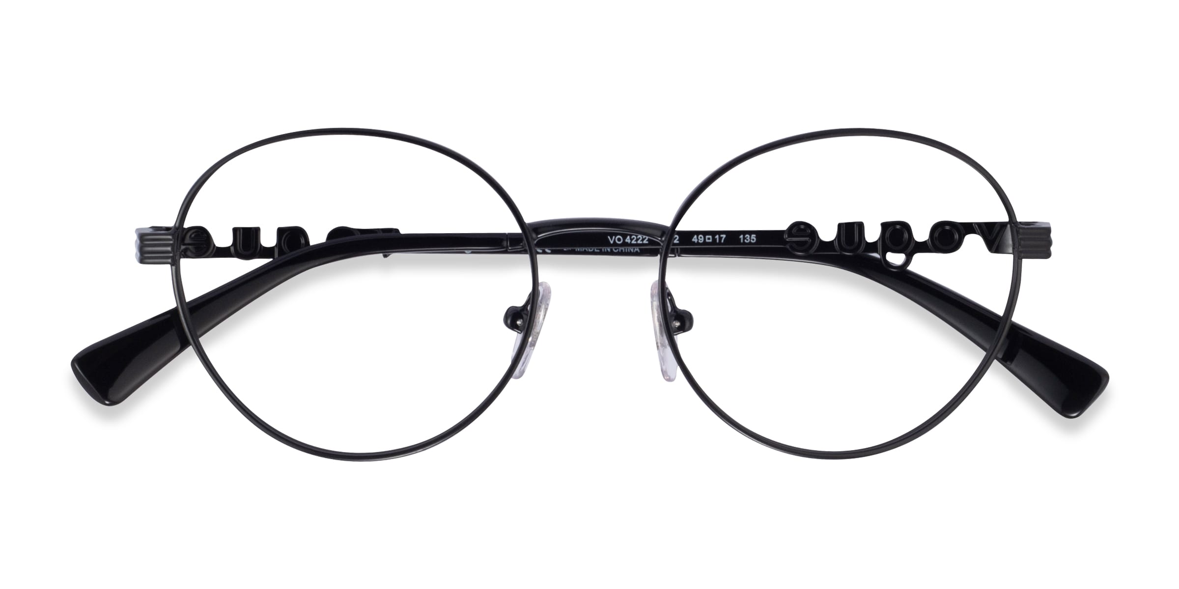 Vogue Eyewear VO4222 - Round Black Frame Eyeglasses