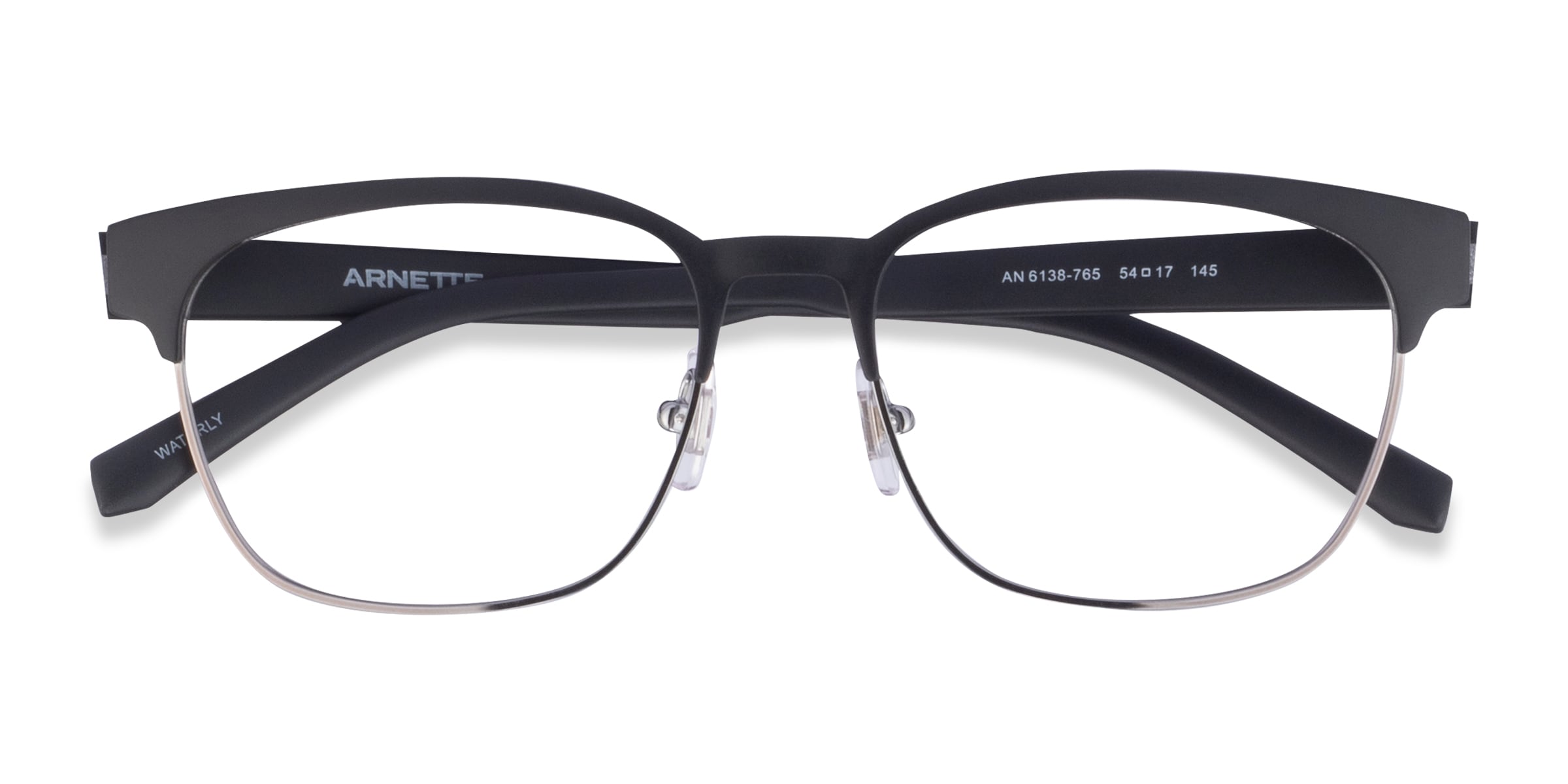 ARNETTE Waterly - Square Matte Black Frame Eyeglasses