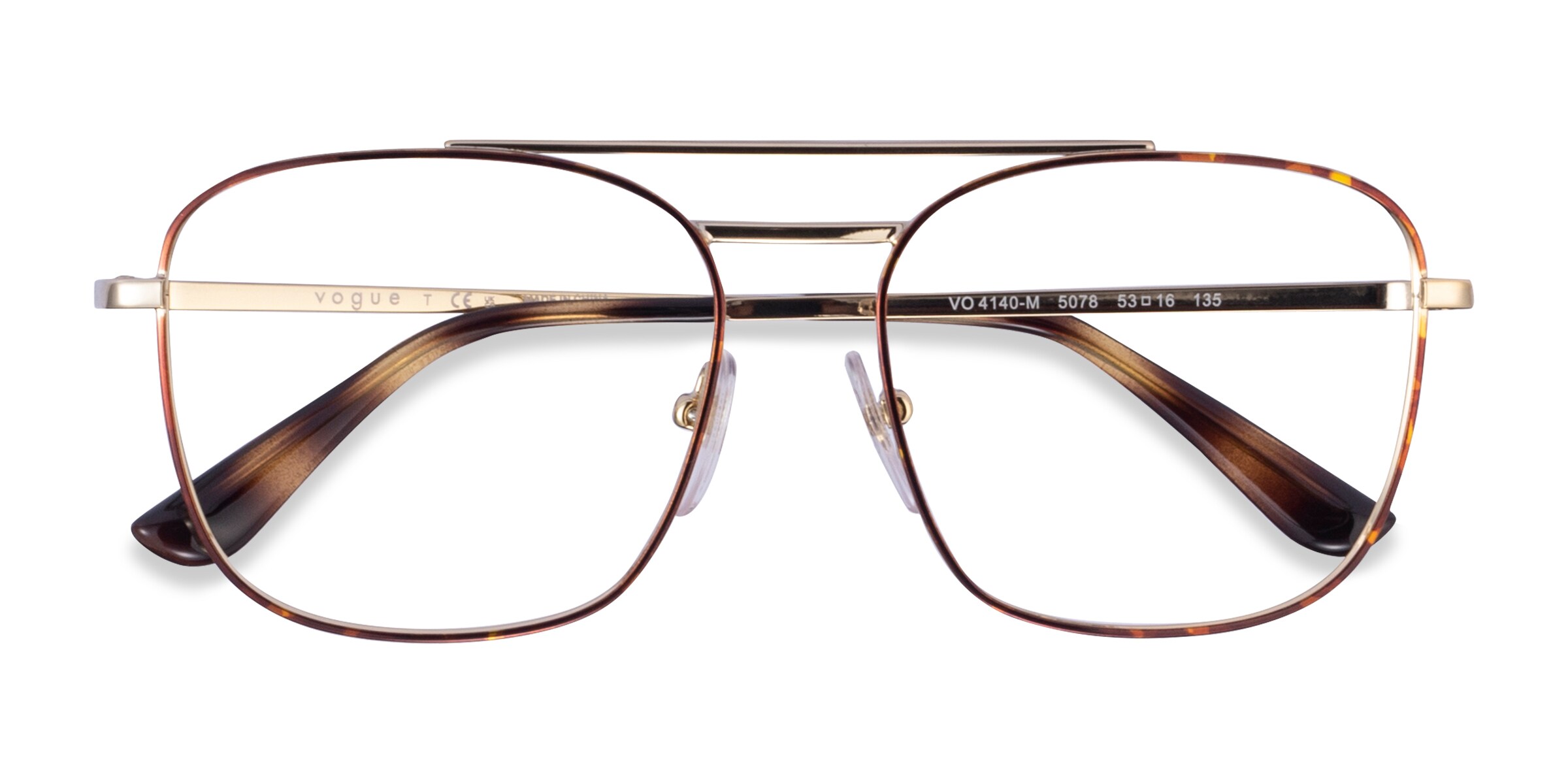 Vogue Eyewear VO4140M - Aviator Tortoise Gold Frame Eyeglasses