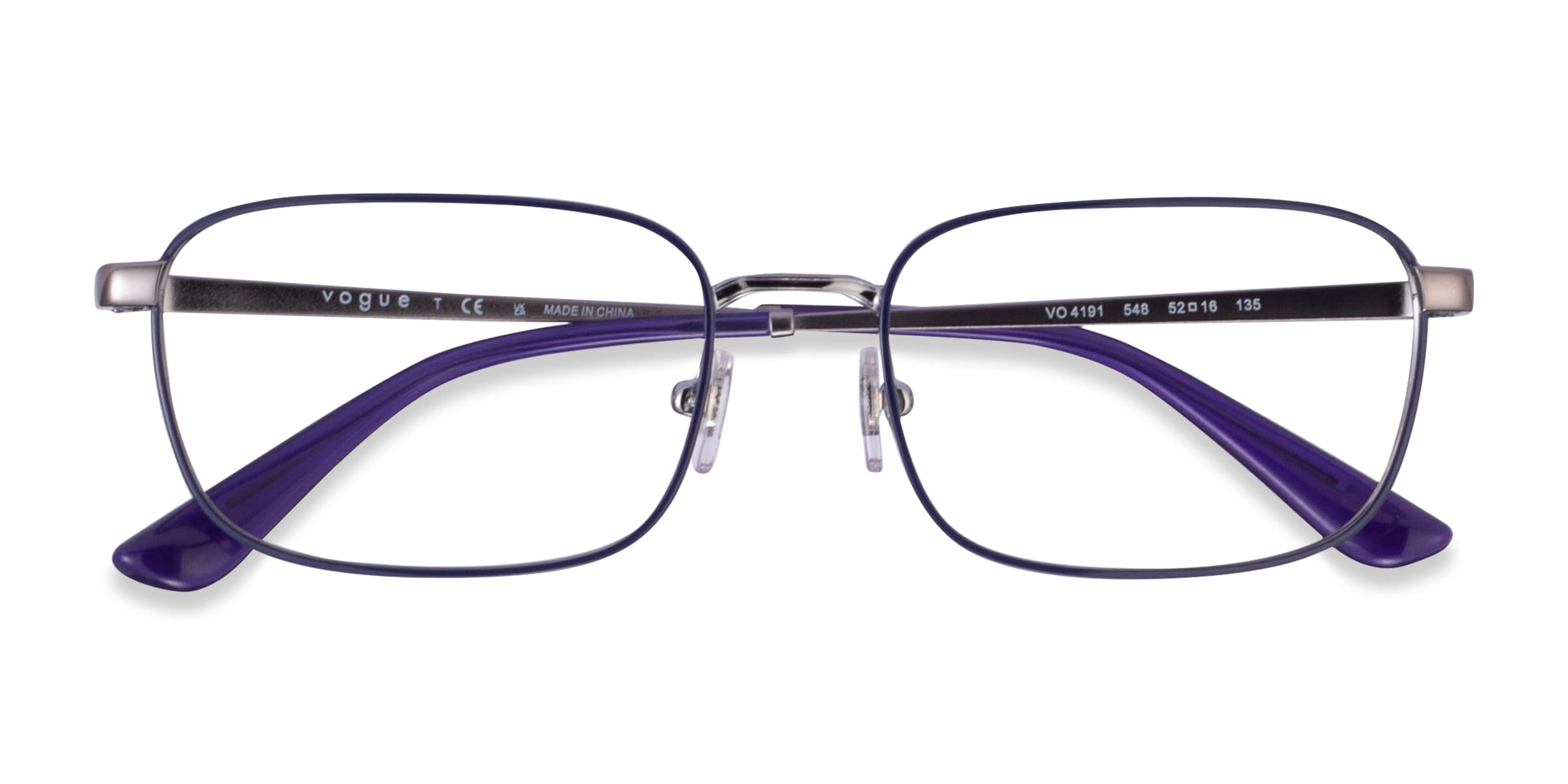 Vogue Eyewear VO4191 - Rectangle Dark Purple Frame Eyeglasses
