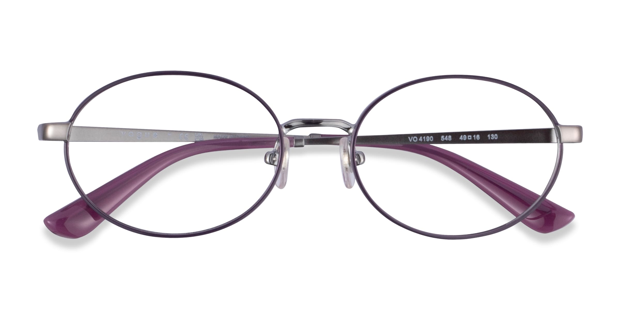 Vogue Eyewear VO4190 - Oval Gunmetal Purple Frame Eyeglasses