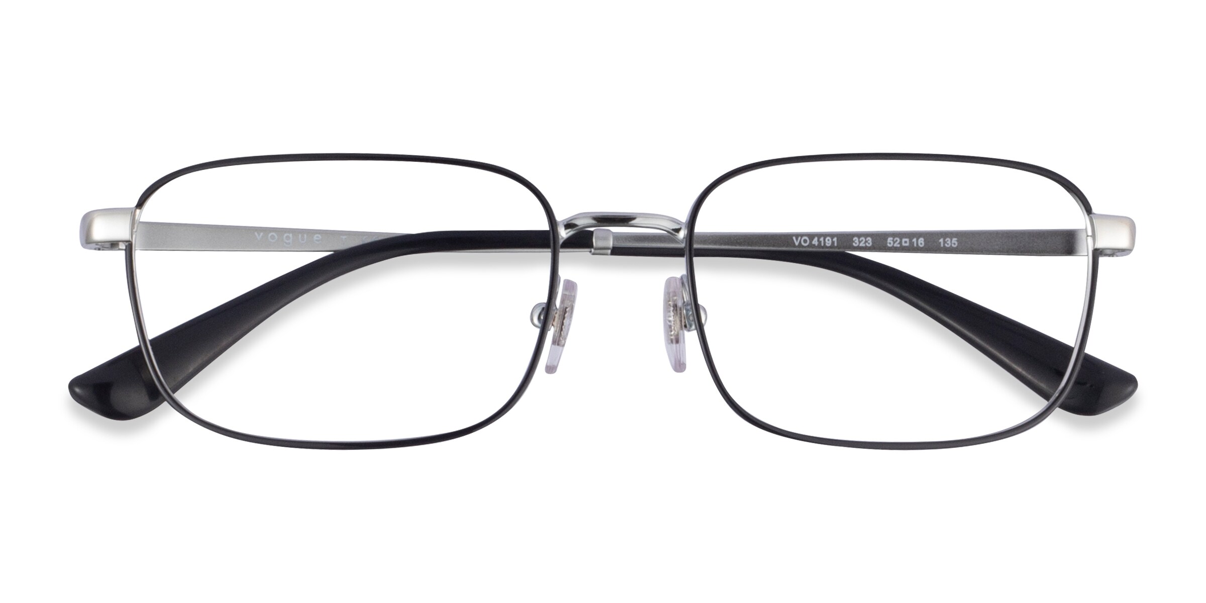 Vogue Eyewear VO4191 - Rectangle Silver Black Frame Eyeglasses