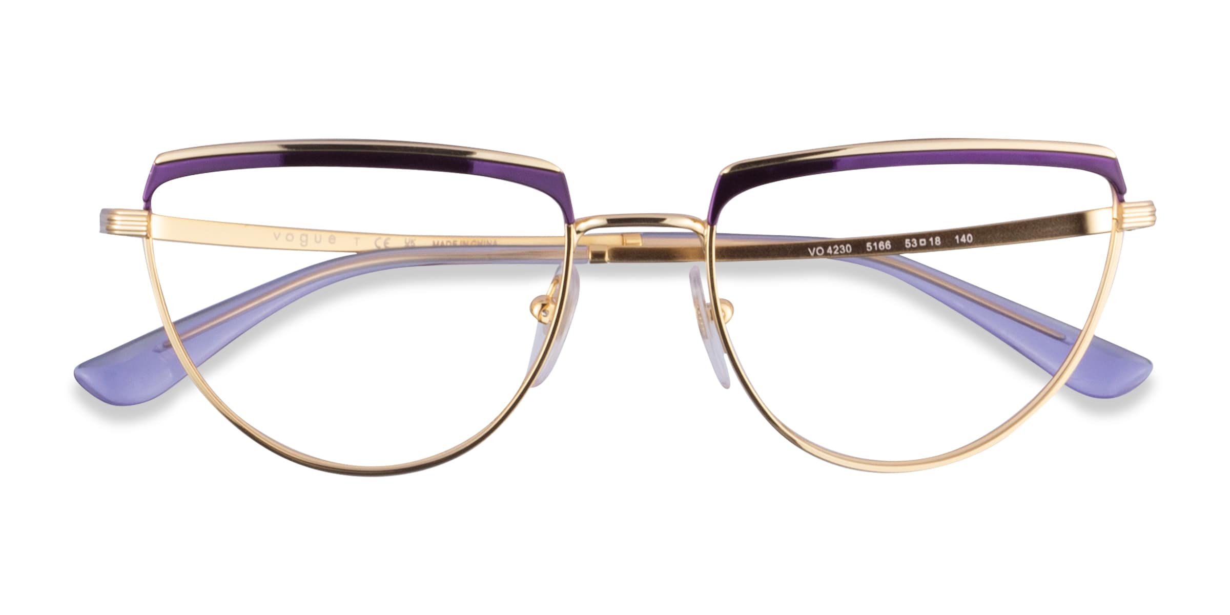 Vogue Eyewear VO4230 - Geometric Purple Frame Glasses For Women