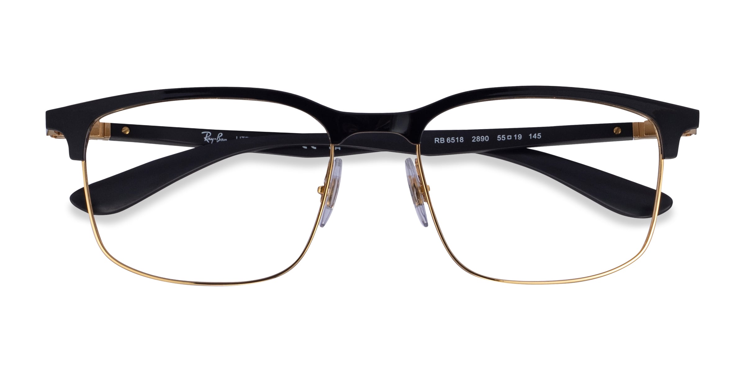Ray-Ban RB6518 Liteforce - Square Black Gold Frame Eyeglasses