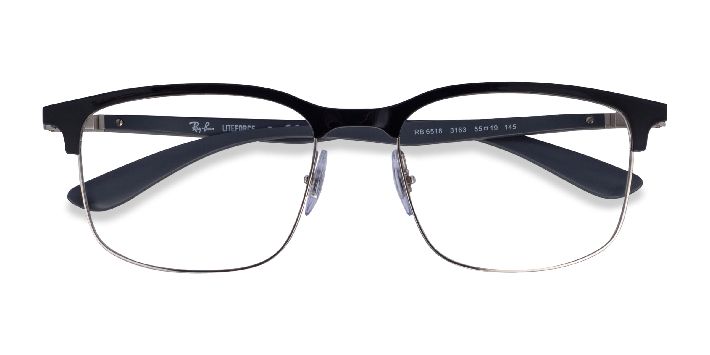Ray-Ban RB6518 Liteforce - Square Black Silver Frame Eyeglasses