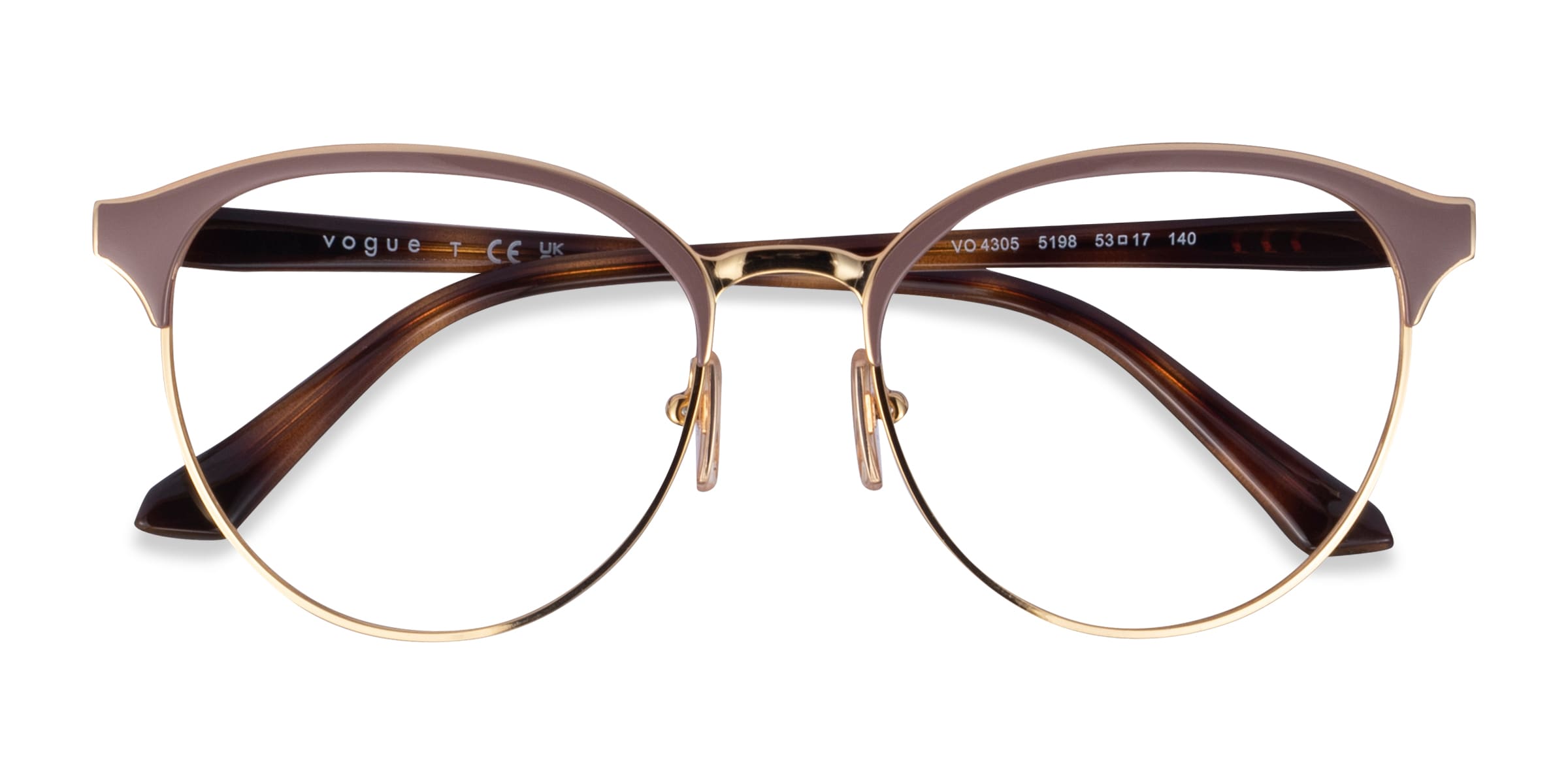 Vogue Eyewear VO4305 - Cat Eye Purple Gold Frame Glasses For Women