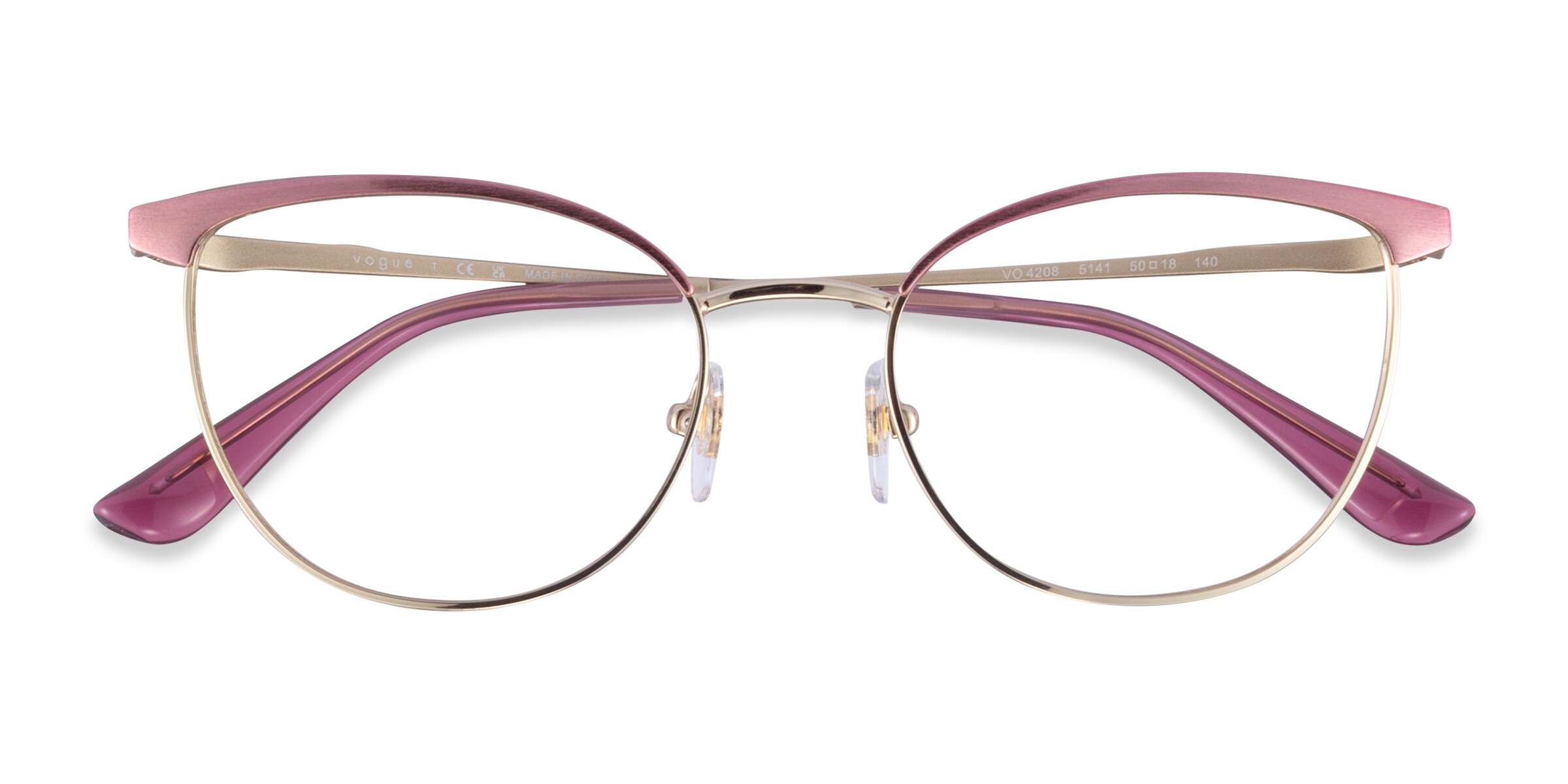 Vogue Eyewear VO4208 - Cat Eye Purple Gold Frame Glasses For Women