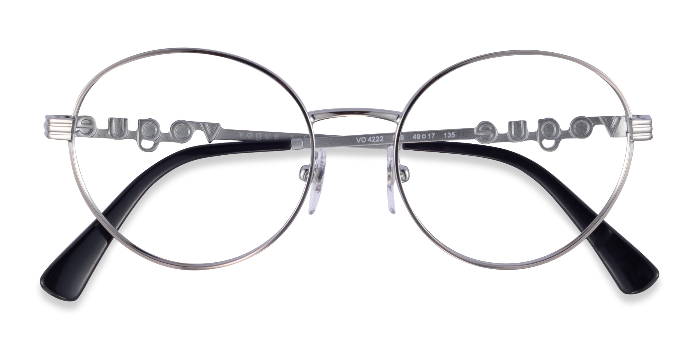 Vogue Eyewear VO4222 - Round Silver Frame Eyeglasses