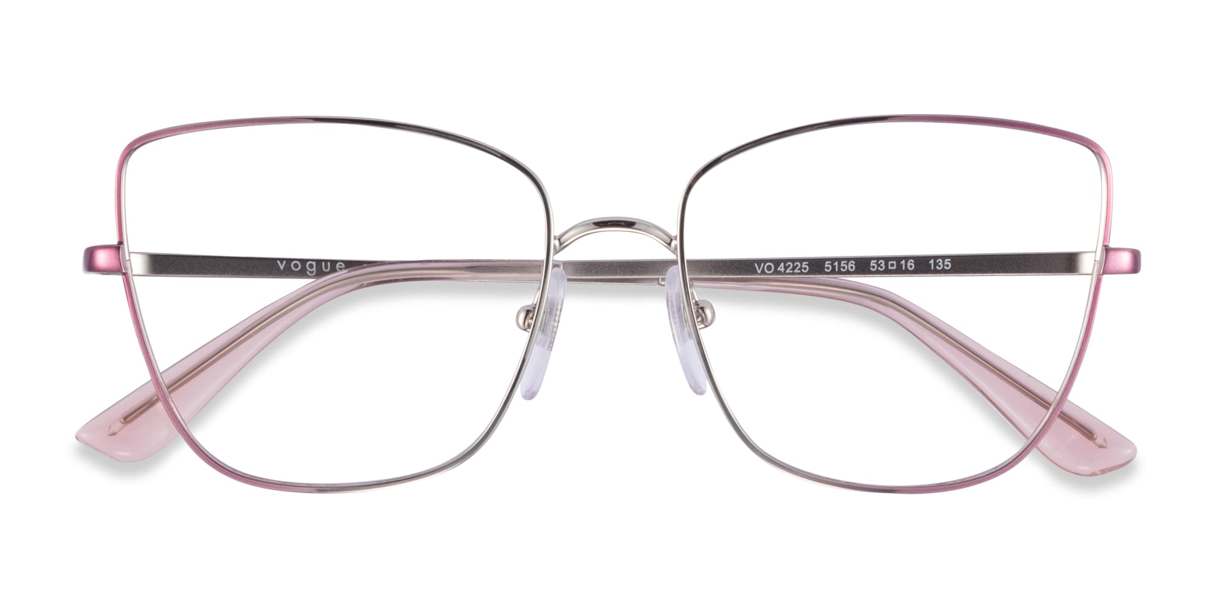 Vogue Eyewear VO4225 - Cat Eye Pink Silver Frame Glasses For Women