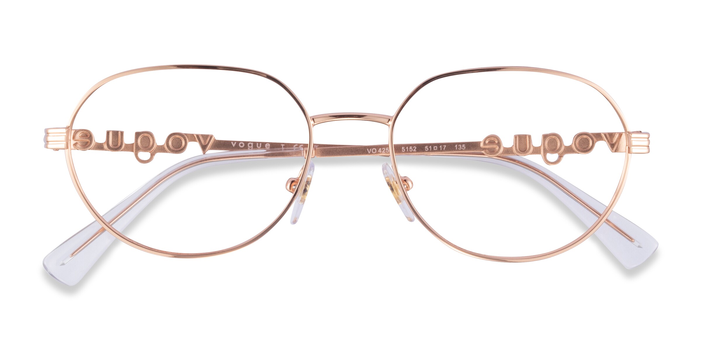 Vogue Eyewear VO4259 - Oval Rose Gold Frame Glasses For Women