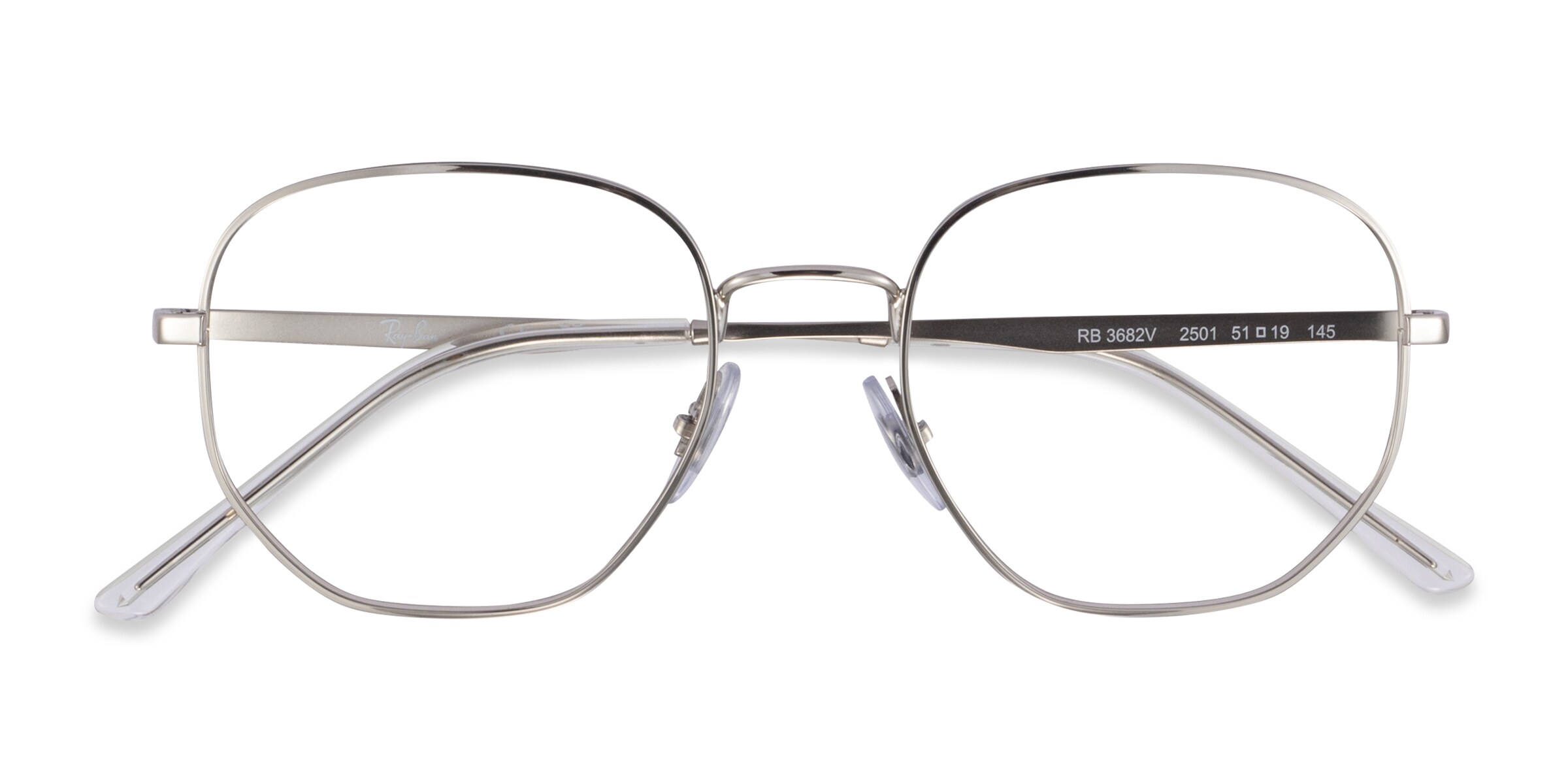 Ray-Ban RB3682V - Geometric Silver Frame Eyeglasses