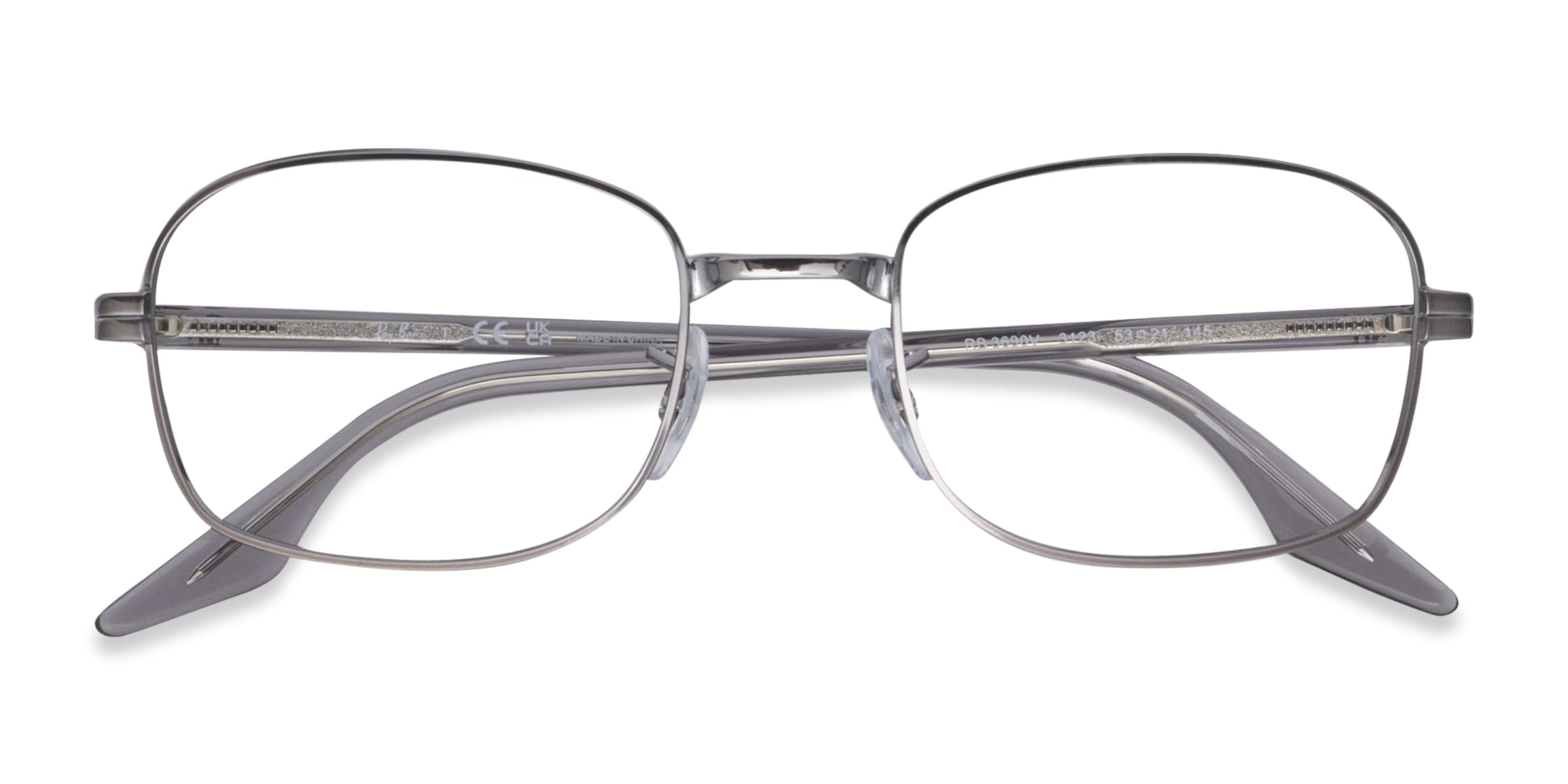 Ray-Ban RB3690V - Rectangle Gunmetal Frame Eyeglasses