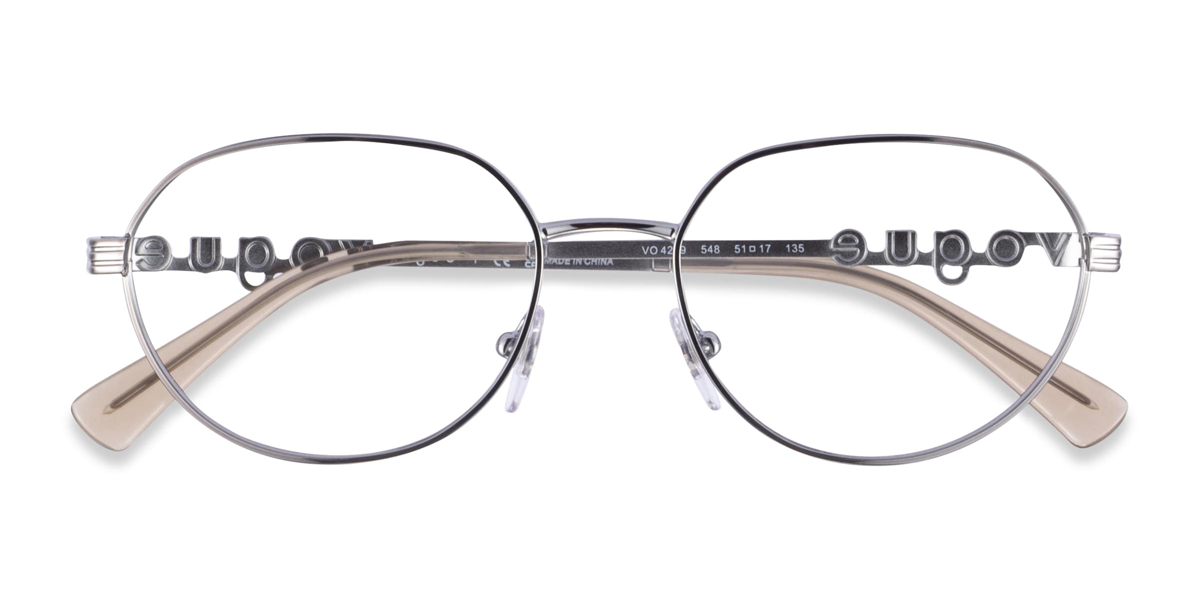 Vogue Eyewear VO4259 - Oval Silver Frame Glasses For Women
