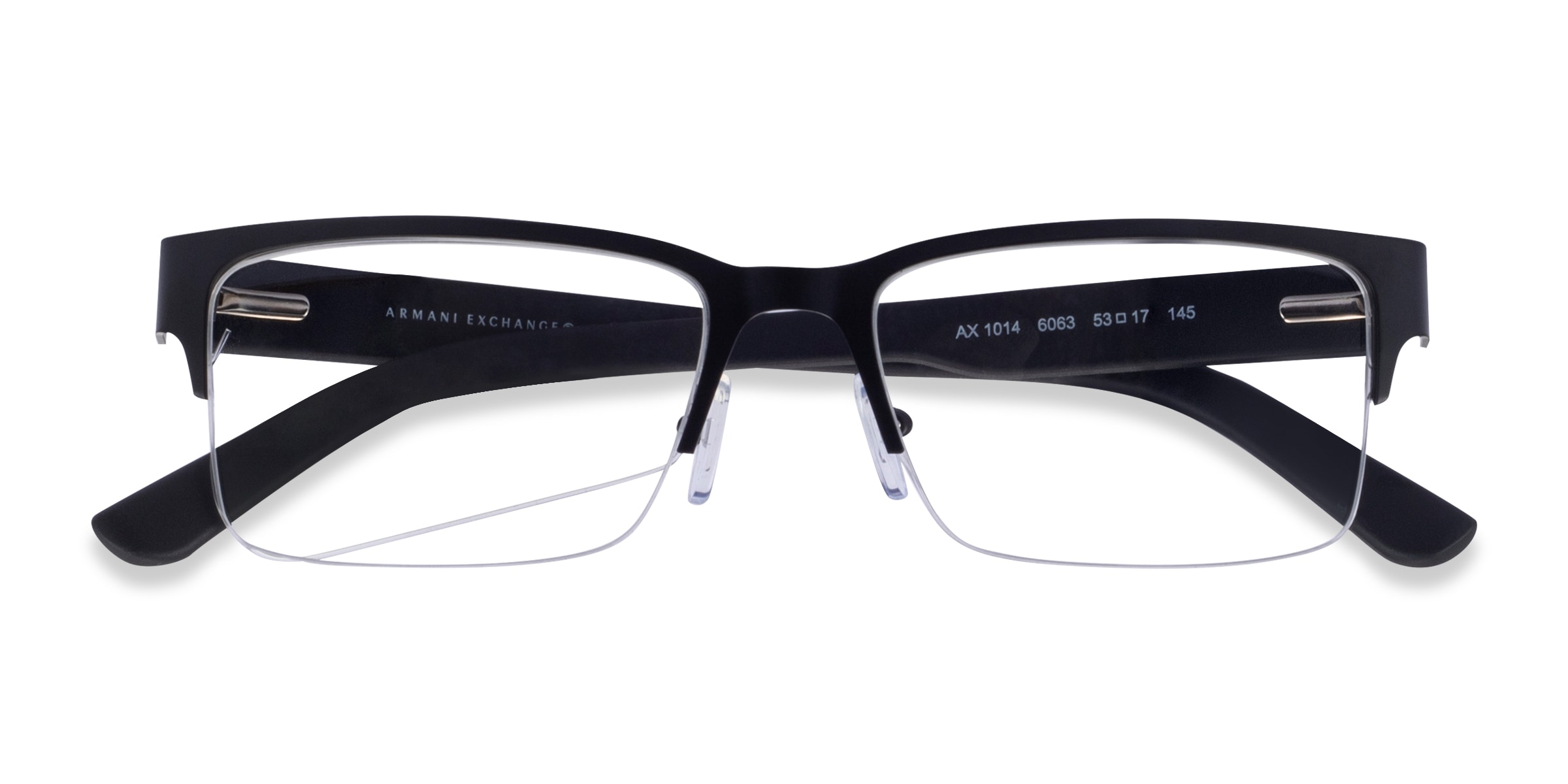 Armani Exchange AX1014 - Rectangle Matte Black Frame Eyeglasses
