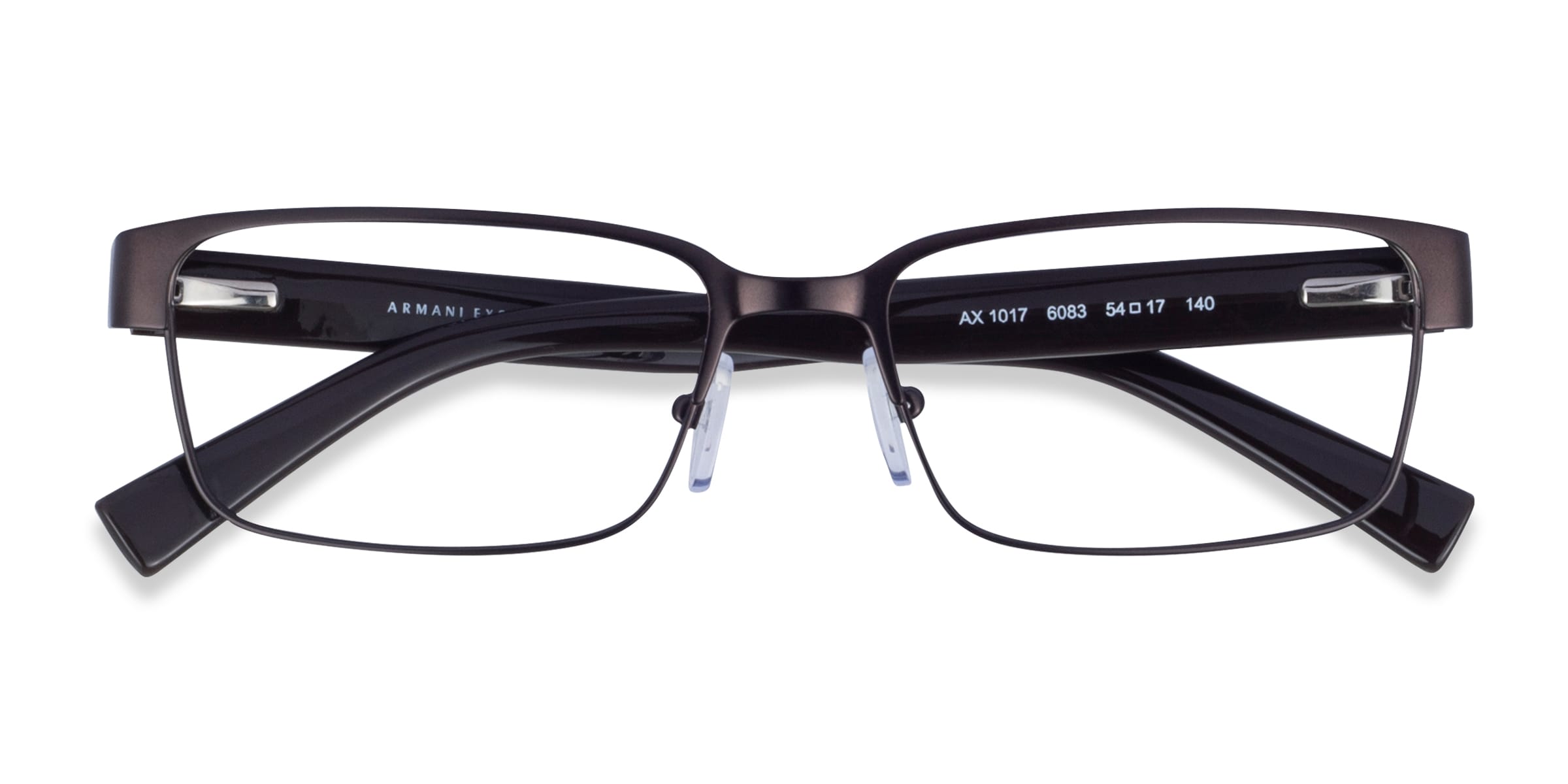 Armani Exchange AX1017 - Rectangle Matte Brown Frame Glasses For Men