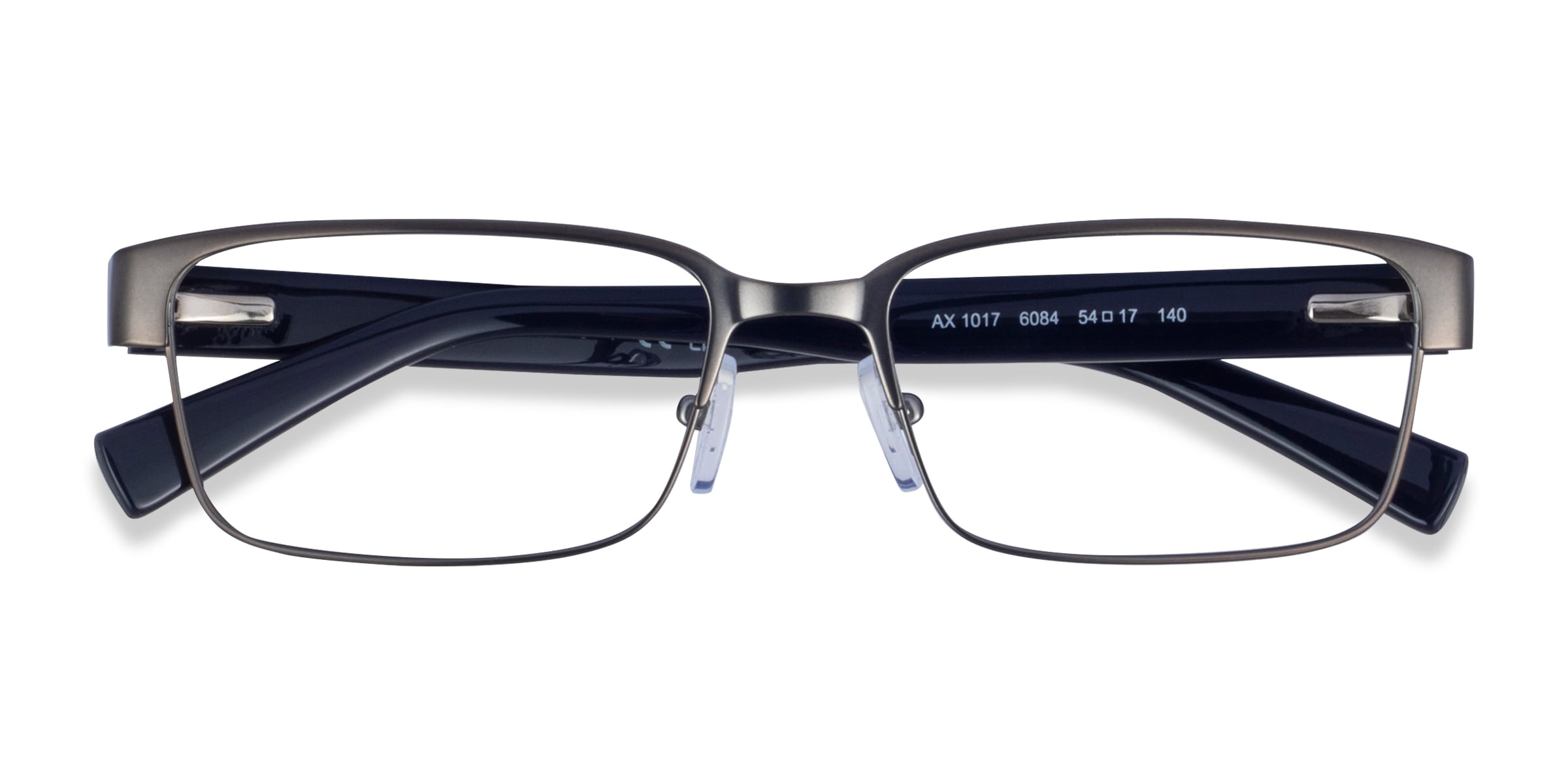 Armani Exchange AX1017 - Rectangle Matte Gunmetal Frame Glasses For Men