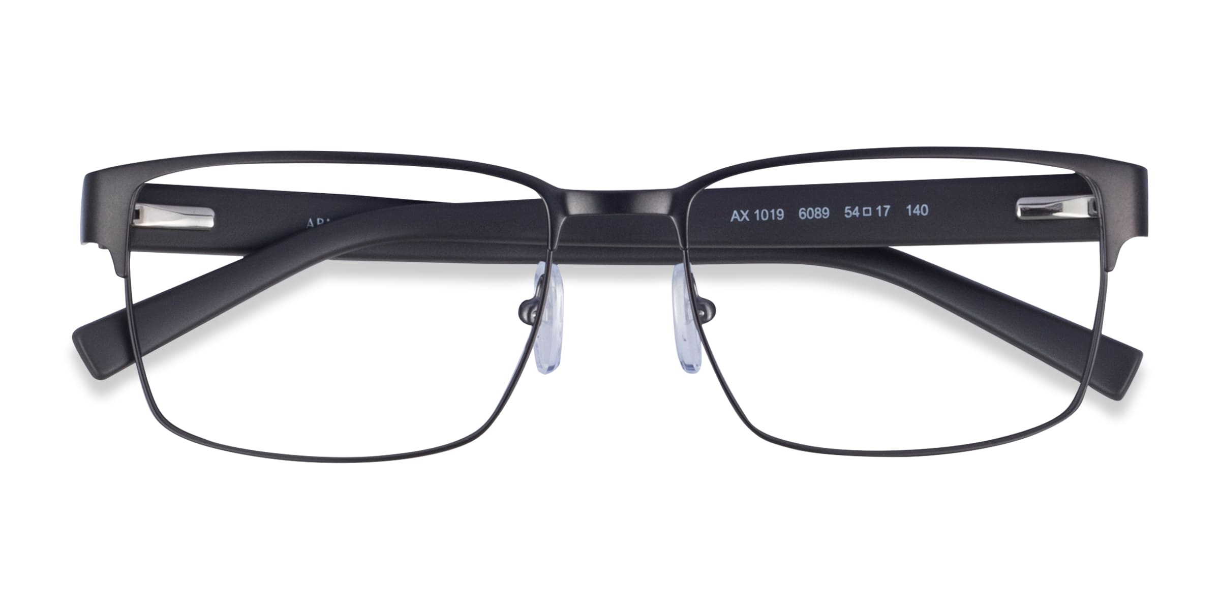 Armani Exchange AX1019 - Rectangle Matte Gunmetal Frame Eyeglasses