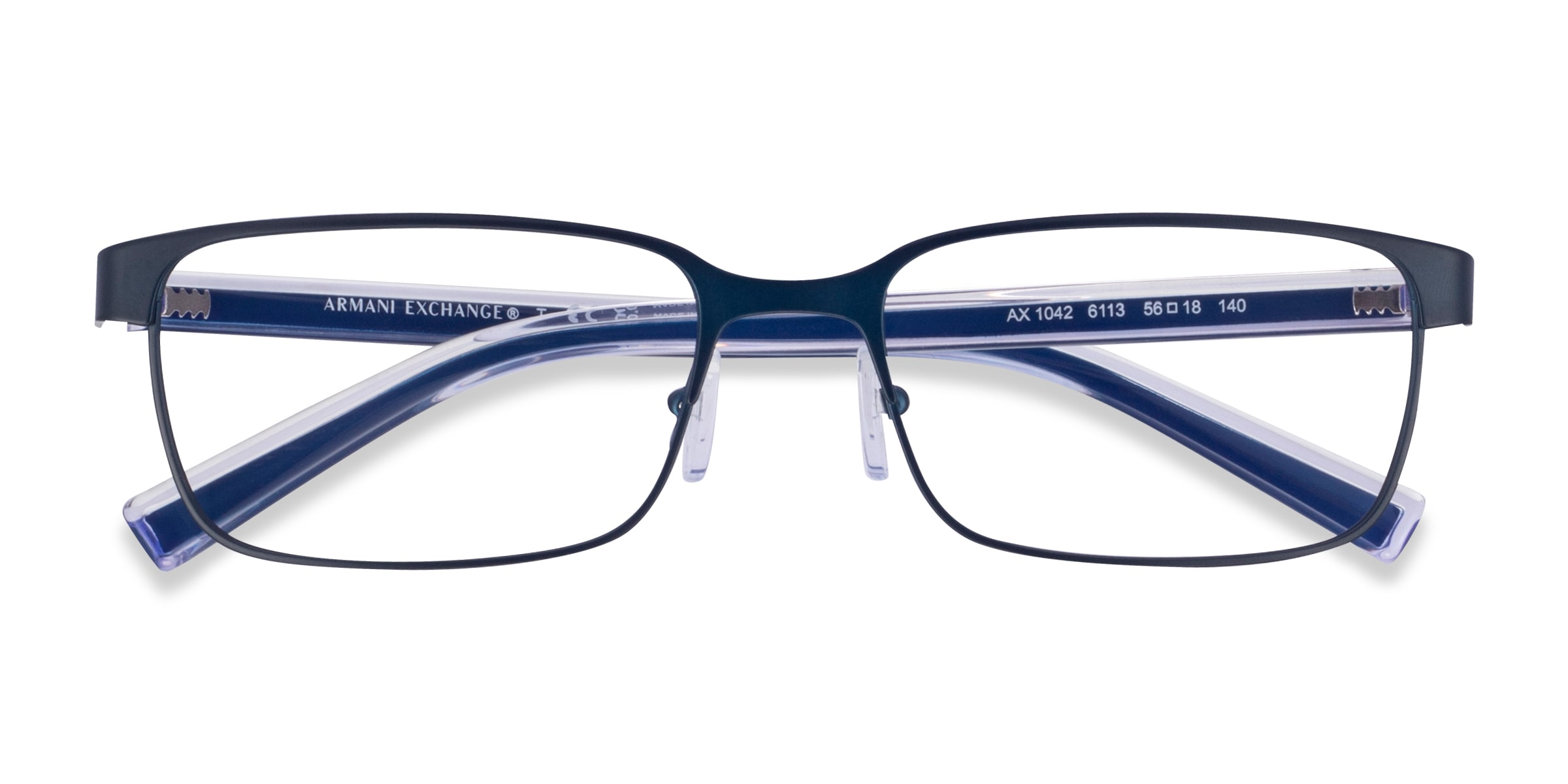 Armani Exchange AX1042 - Rectangle Navy Frame Eyeglasses