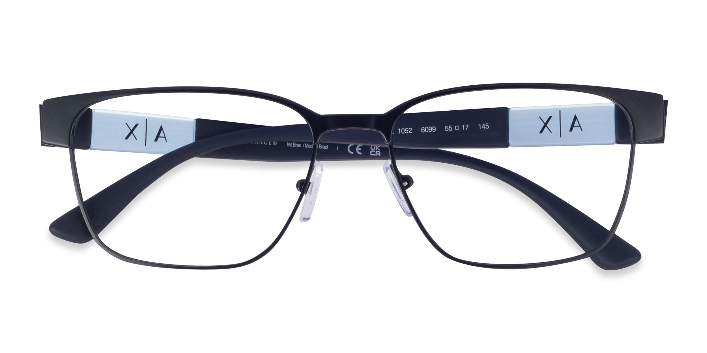 Armani Exchange AX1052 - Rectangle Matte Navy Frame Eyeglasses