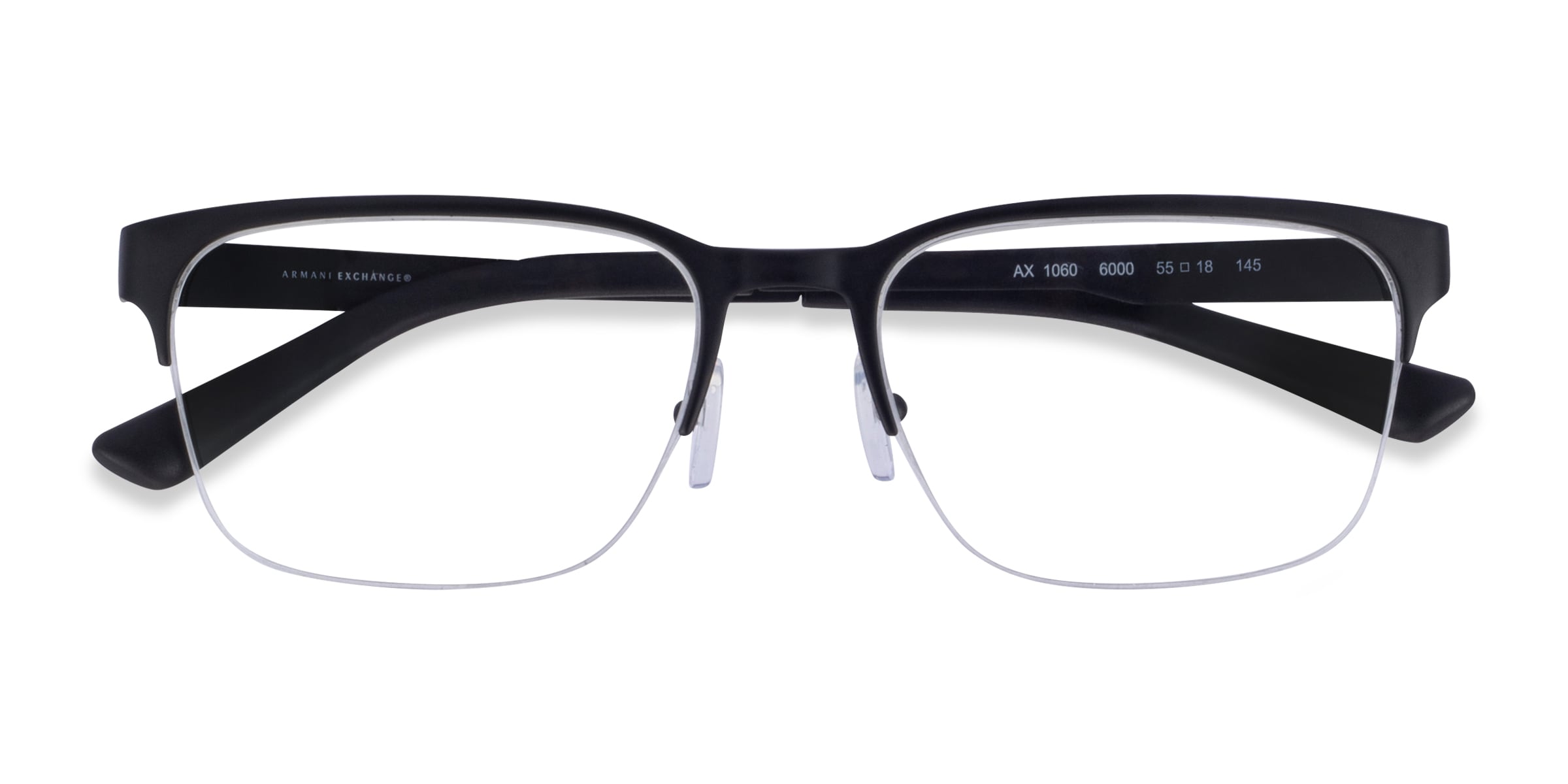 Armani Exchange AX1060 - Square Matte Black Frame Eyeglasses
