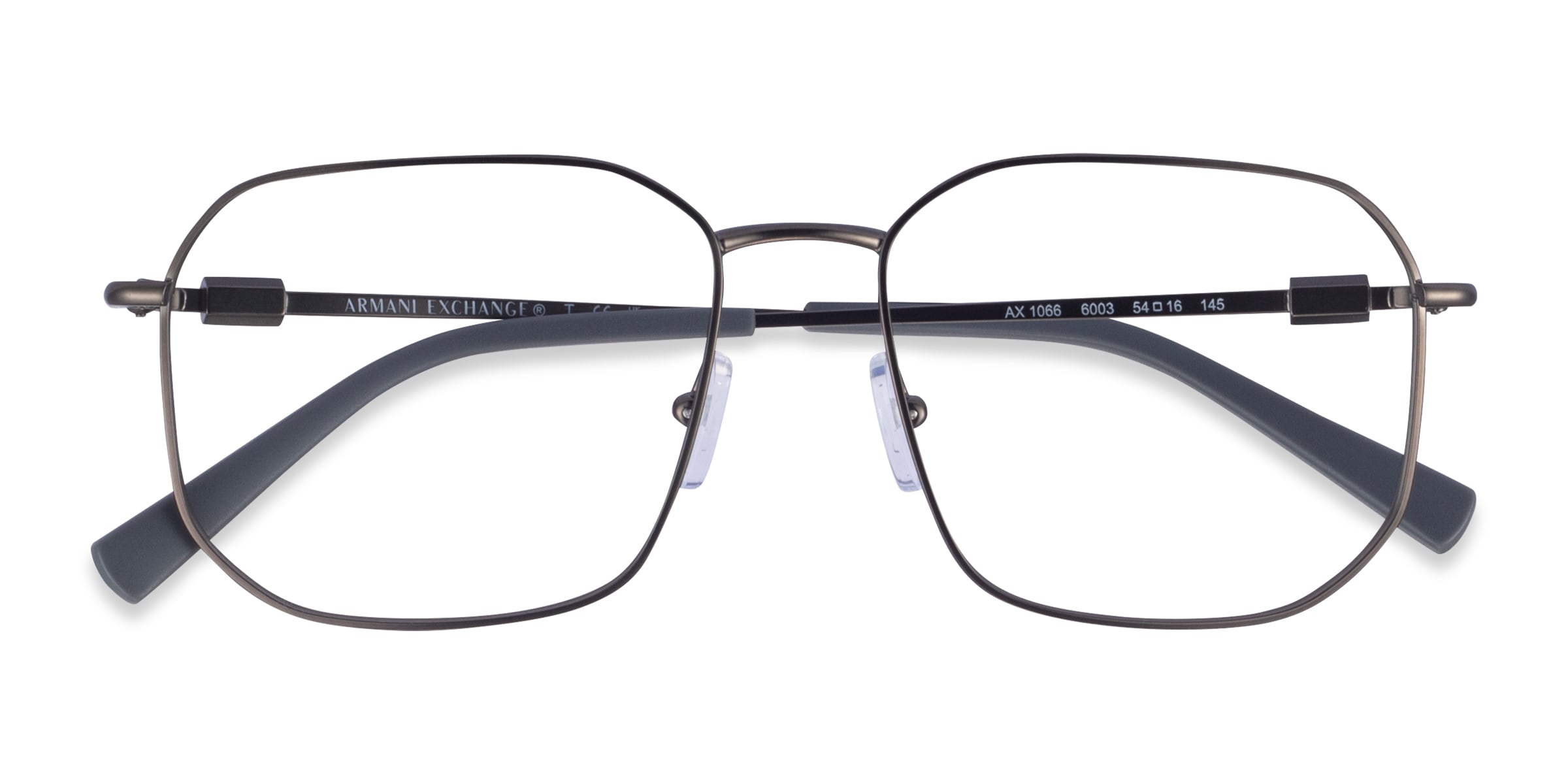 Armani Exchange AX1066 - Geometric Matte Gunmetal Frame Eyeglasses