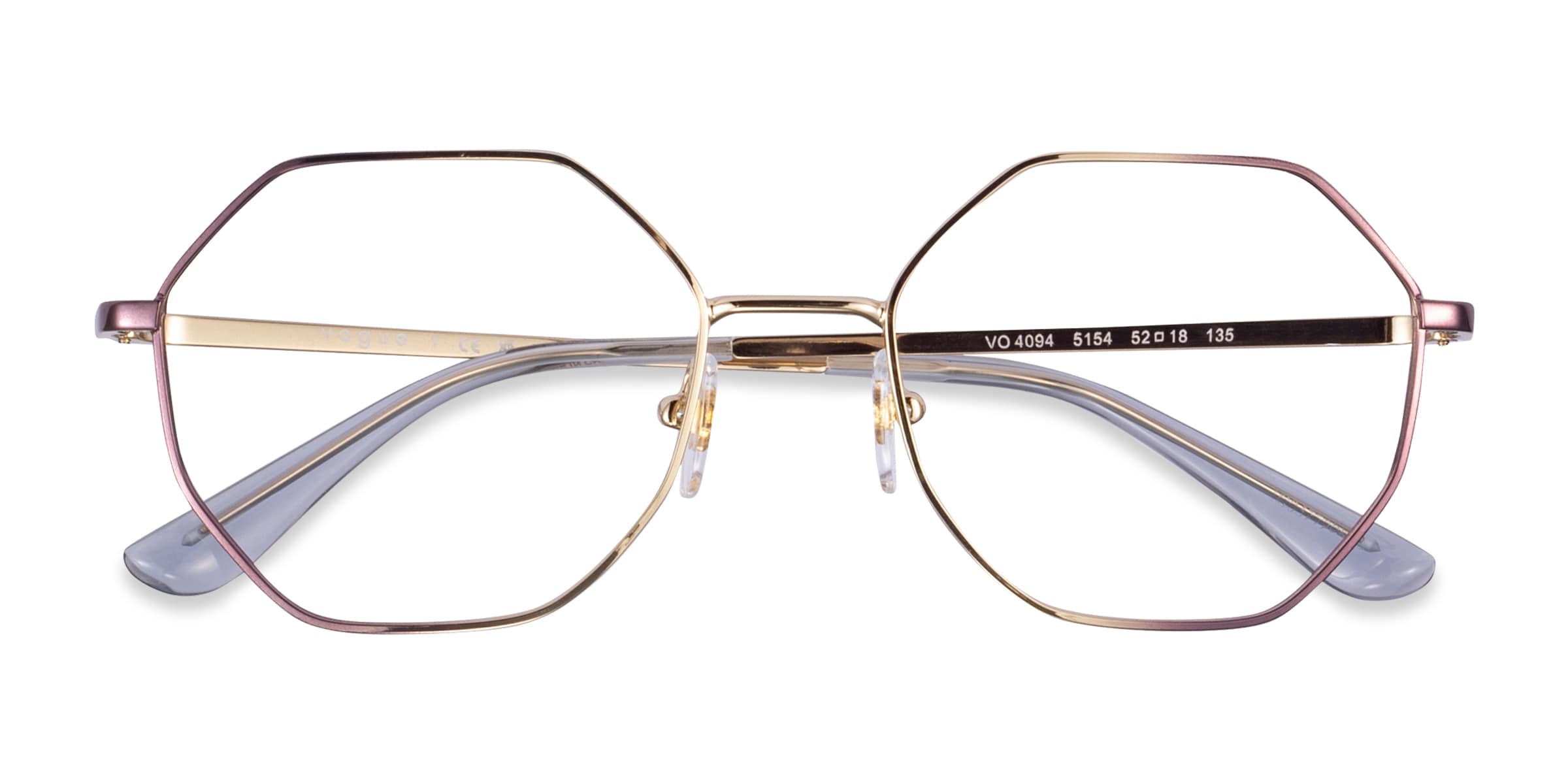 Vogue Eyewear VO4094 - Geometric Gold Purple Frame Eyeglasses