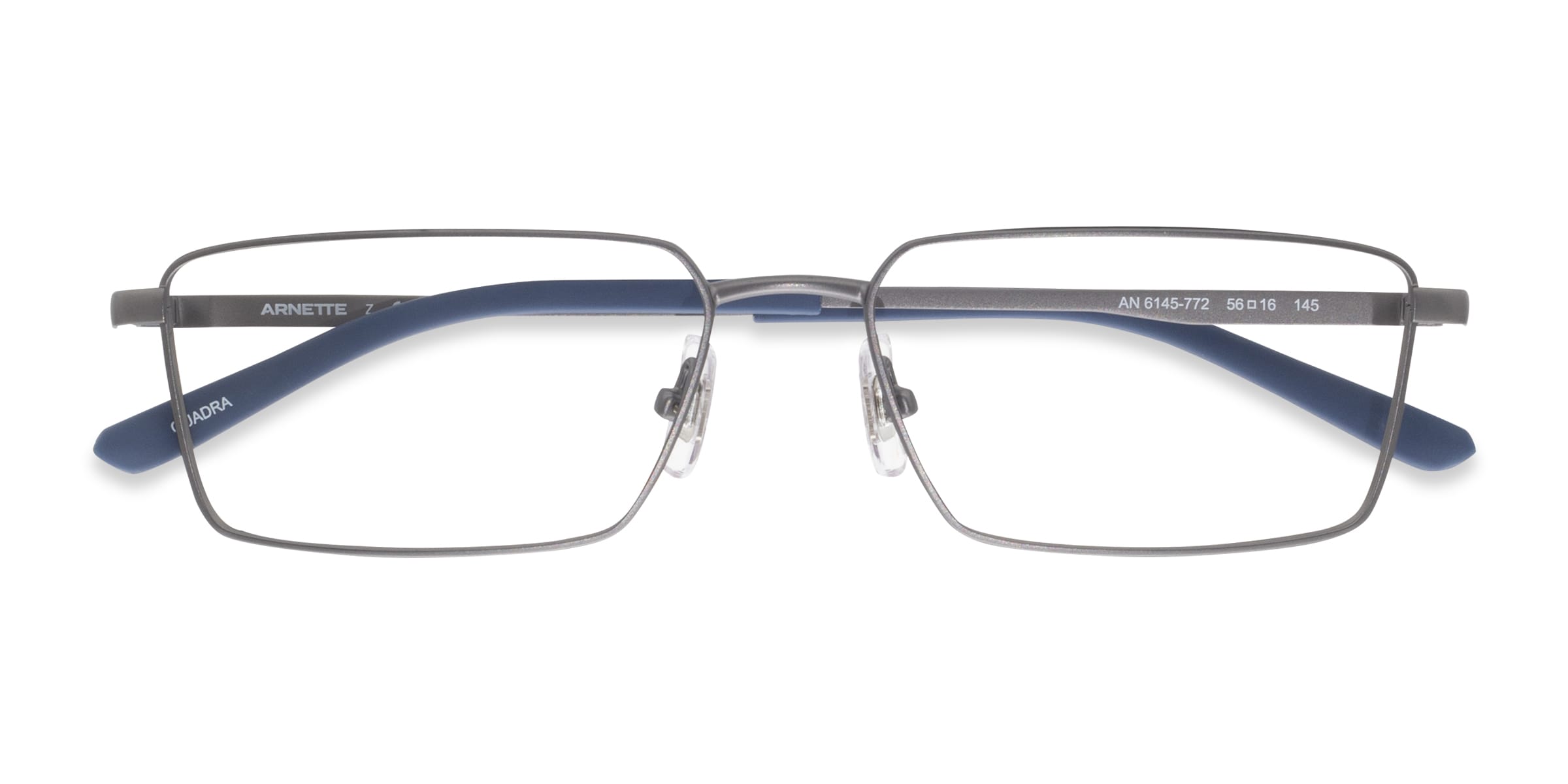 ARNETTE Quadra - Rectangle Silver Frame Glasses For Men