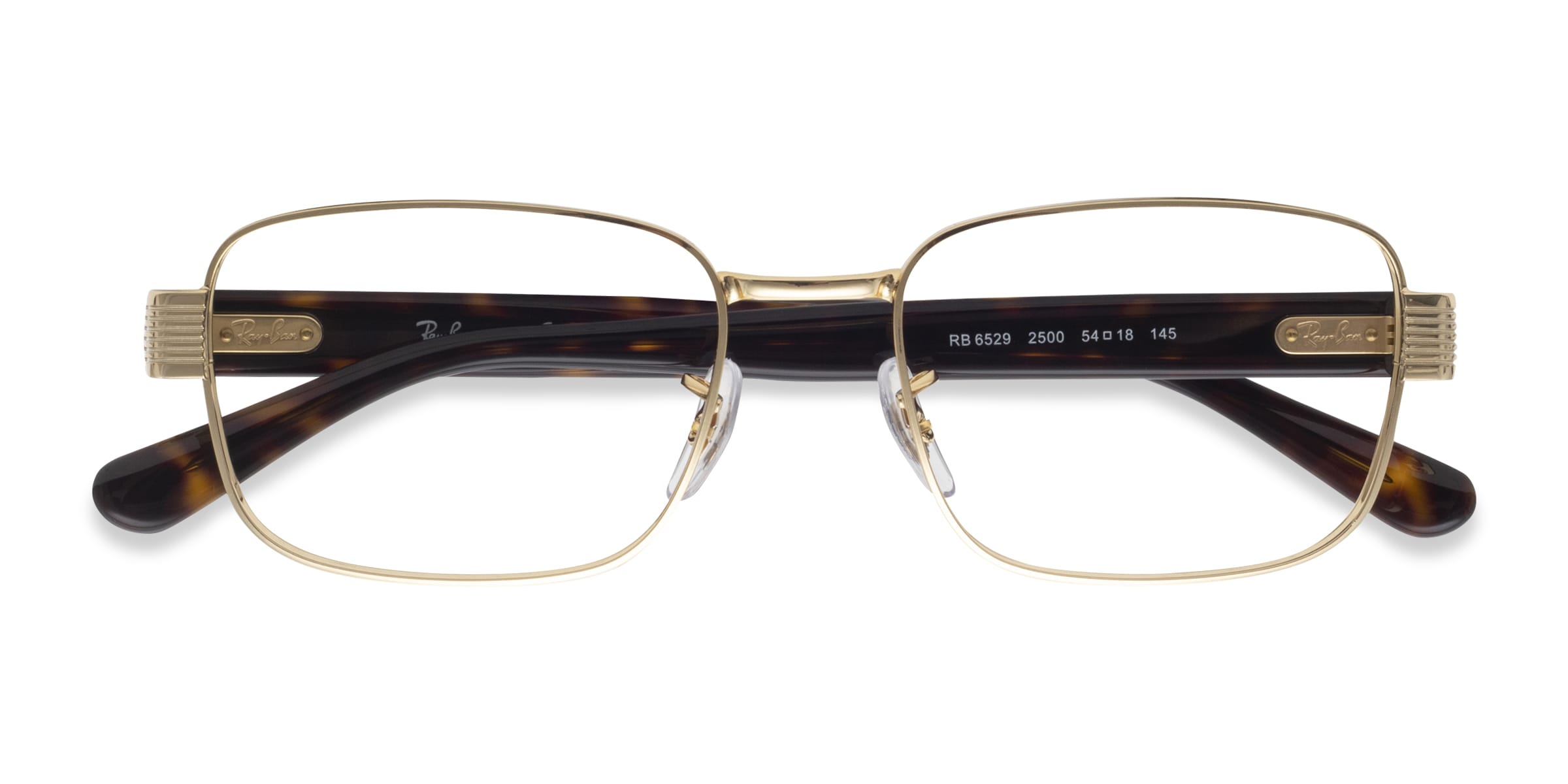 Ray-Ban RB6529 - Rectangle Gold Frame Eyeglasses