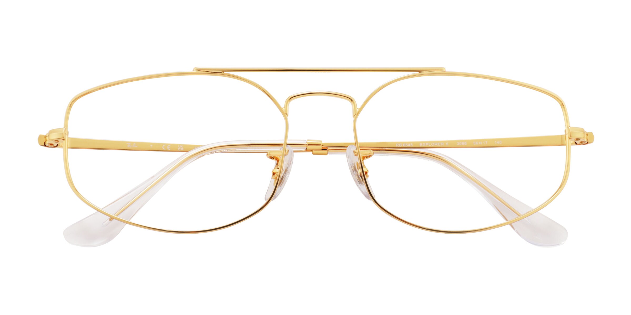 Ray-Ban RB6545 Explorer 5 - Aviator Gold Frame Eyeglasses