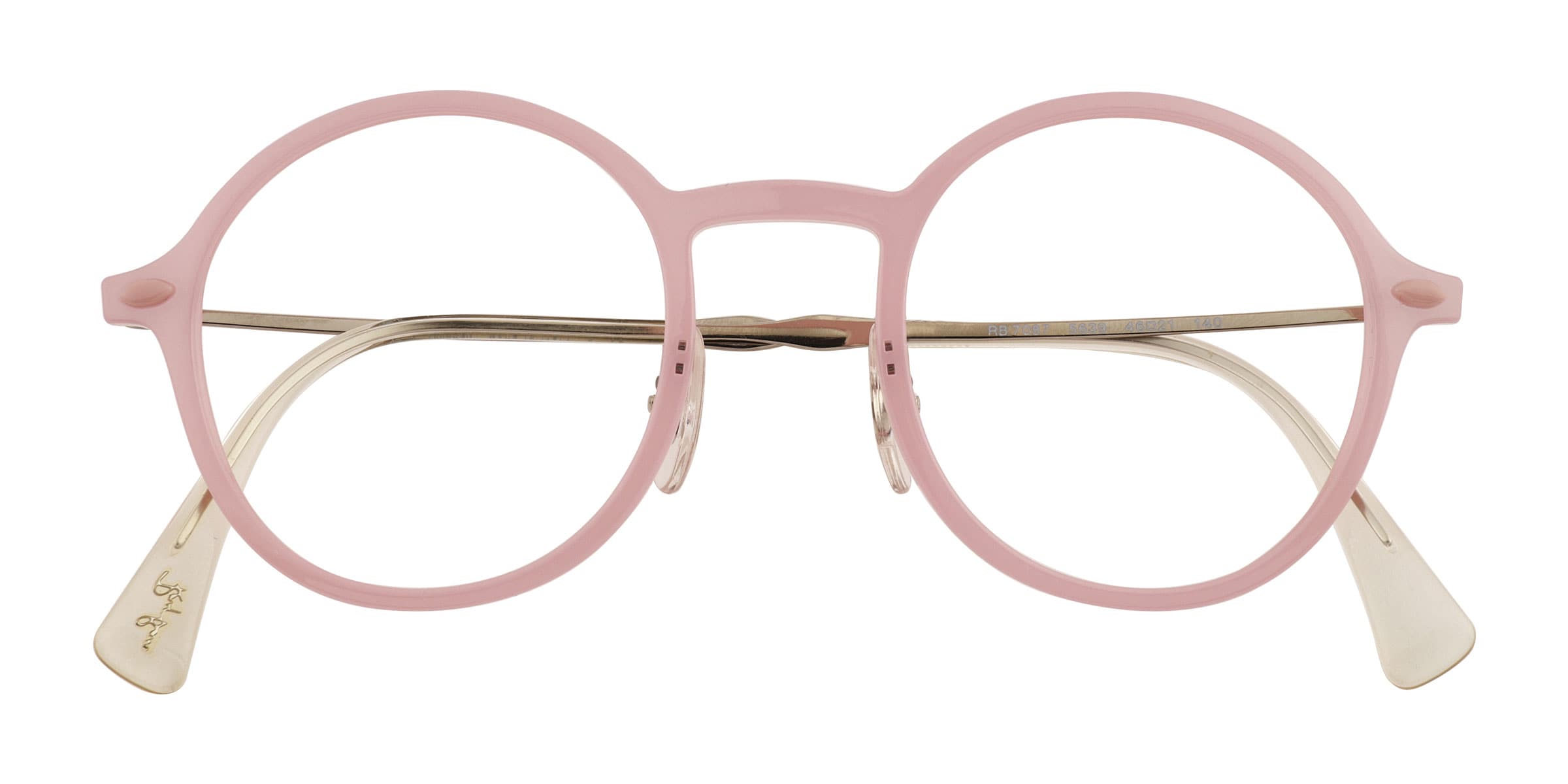 Ray-Ban RB7087 Lightray - Round Pink Frame Glasses For Women