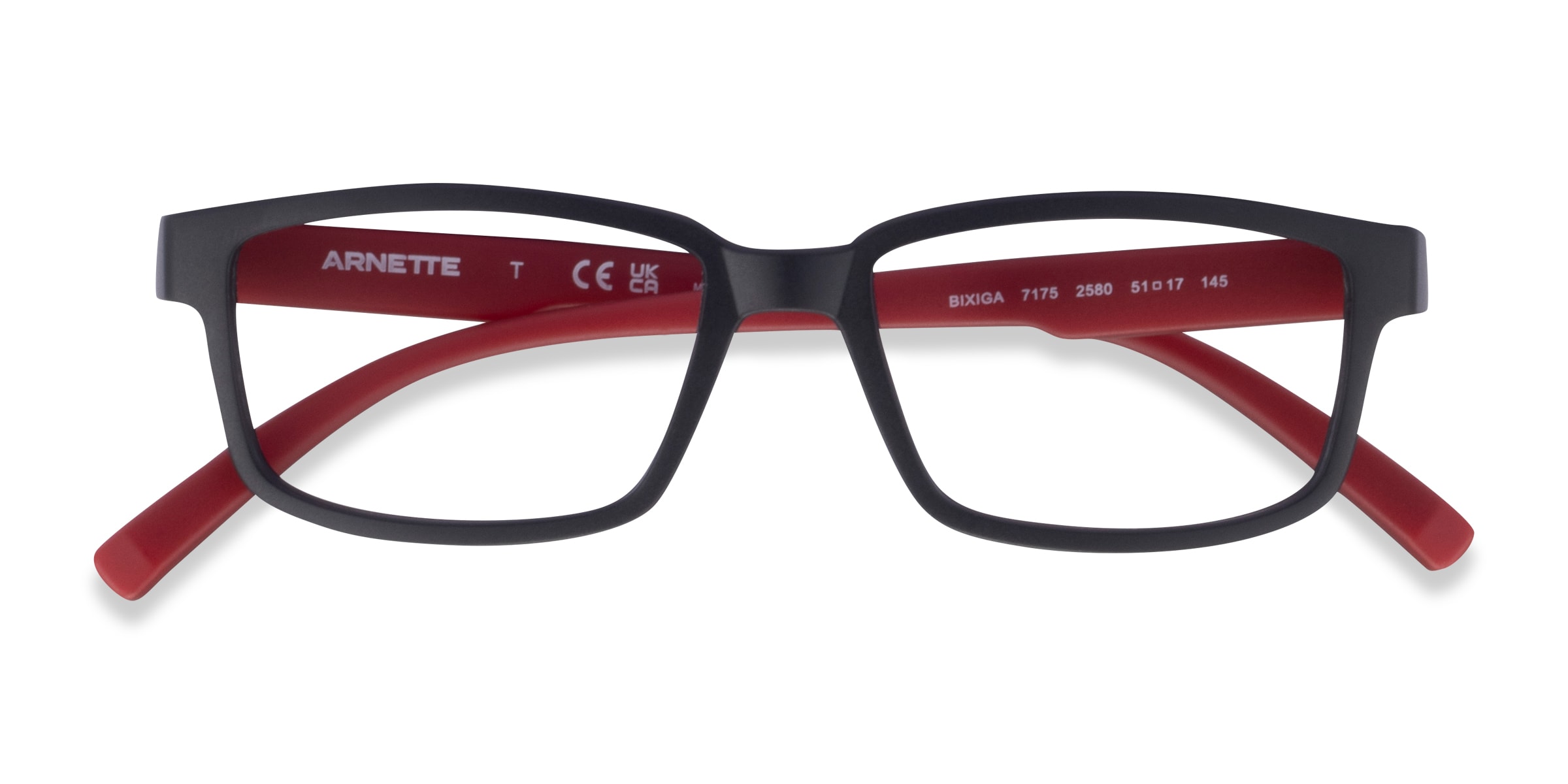 ARNETTE Bixiga - Rectangle Matte Black Frame Eyeglasses
