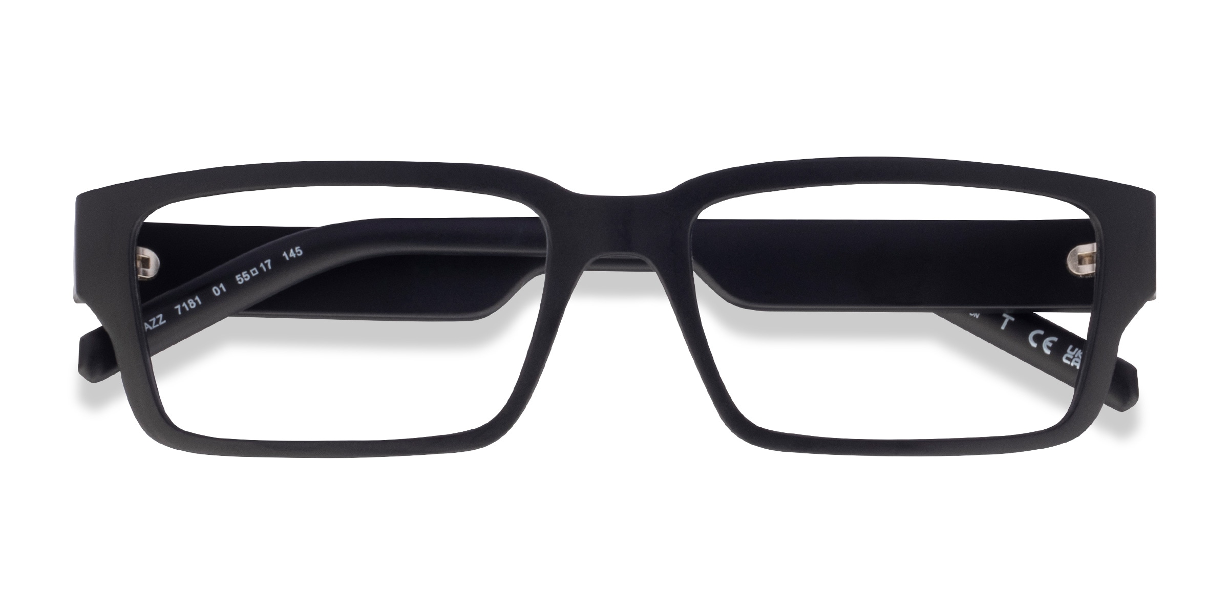 ARNETTE Bazz - Rectangle Matte Black Frame Eyeglasses
