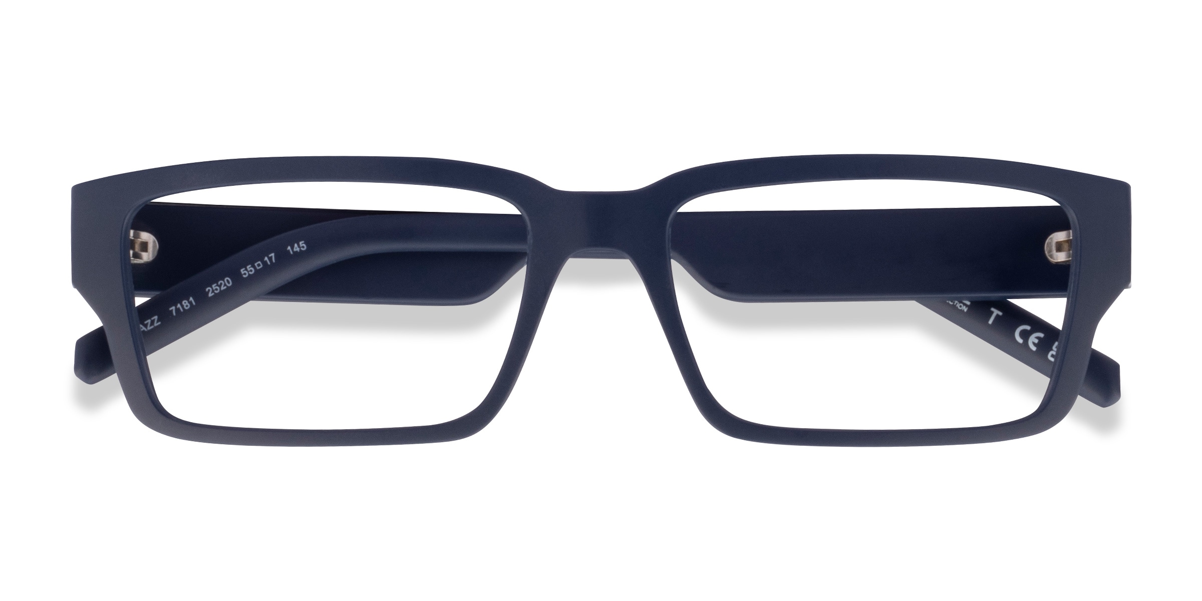 ARNETTE Bazz - Rectangle Matte Blue Frame Glasses For Men