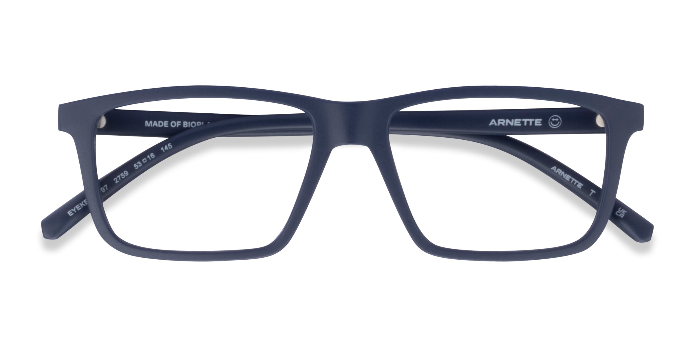 ARNETTE Eyeke - Rectangle Matte Blue Frame Eyeglasses