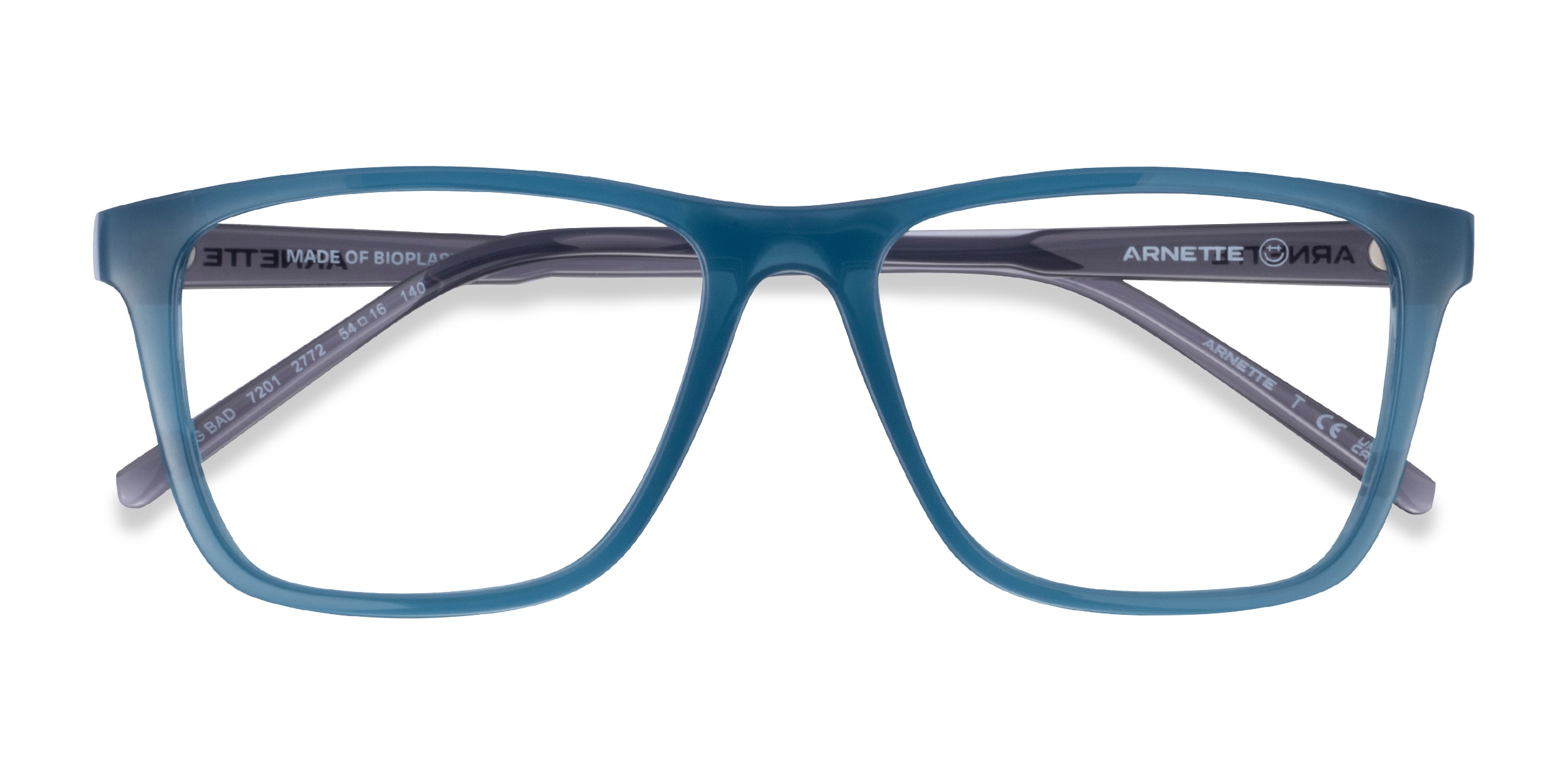 ARNETTE Big Bad - Square Transparent Teal Frame Eyeglasses