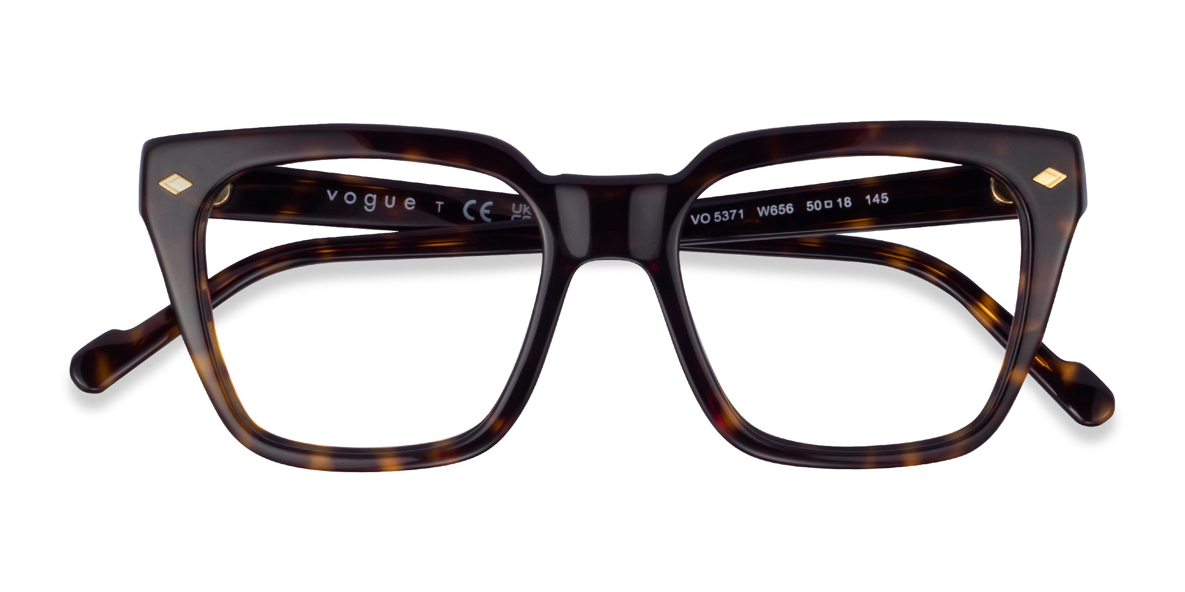 Vogue Eyewear VO5371 - Square Dark Tortoise Frame Eyeglasses