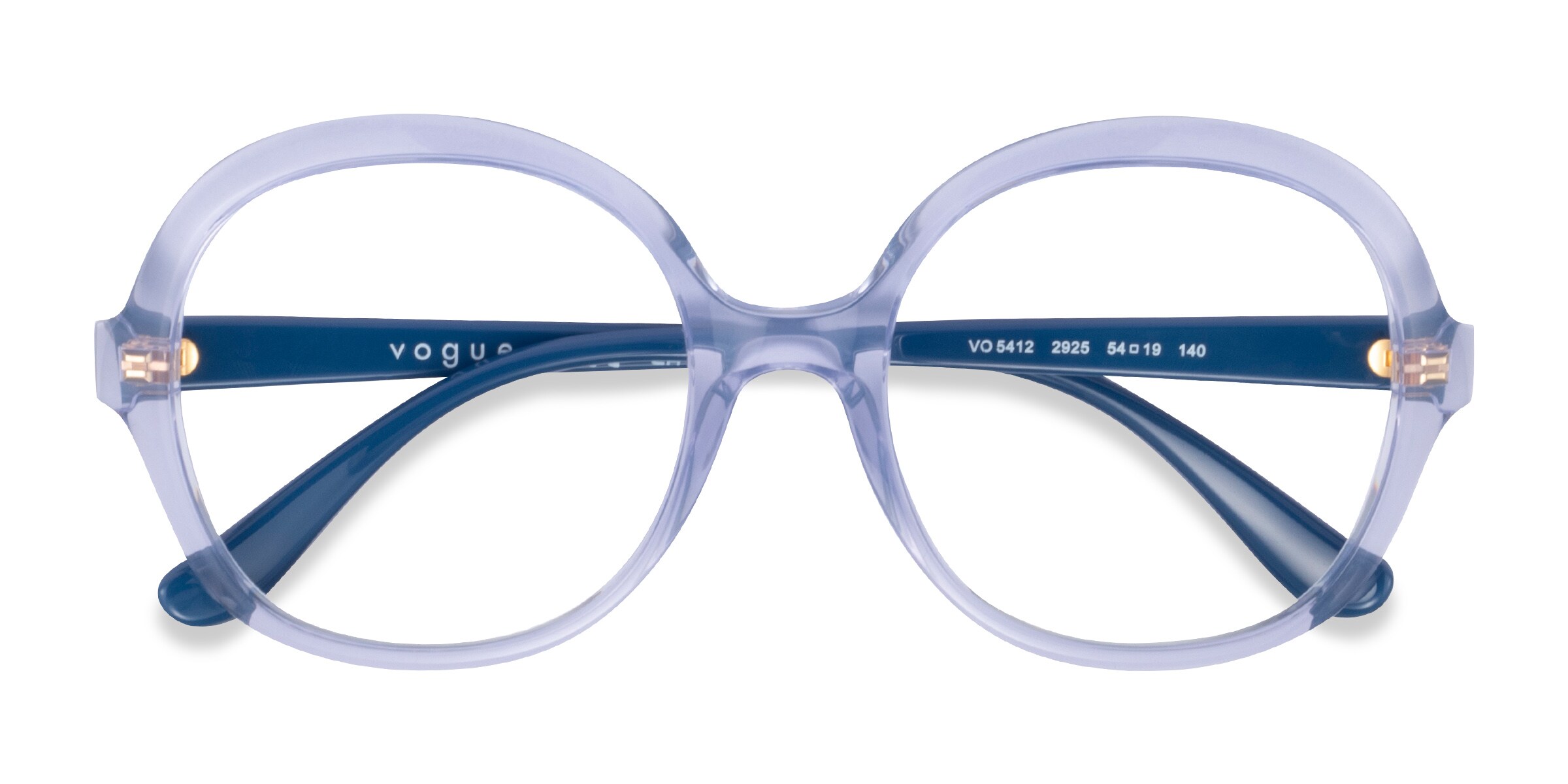 Vogue Eyewear VO5412 - Round Transparent Lilac Frame Glasses For Women