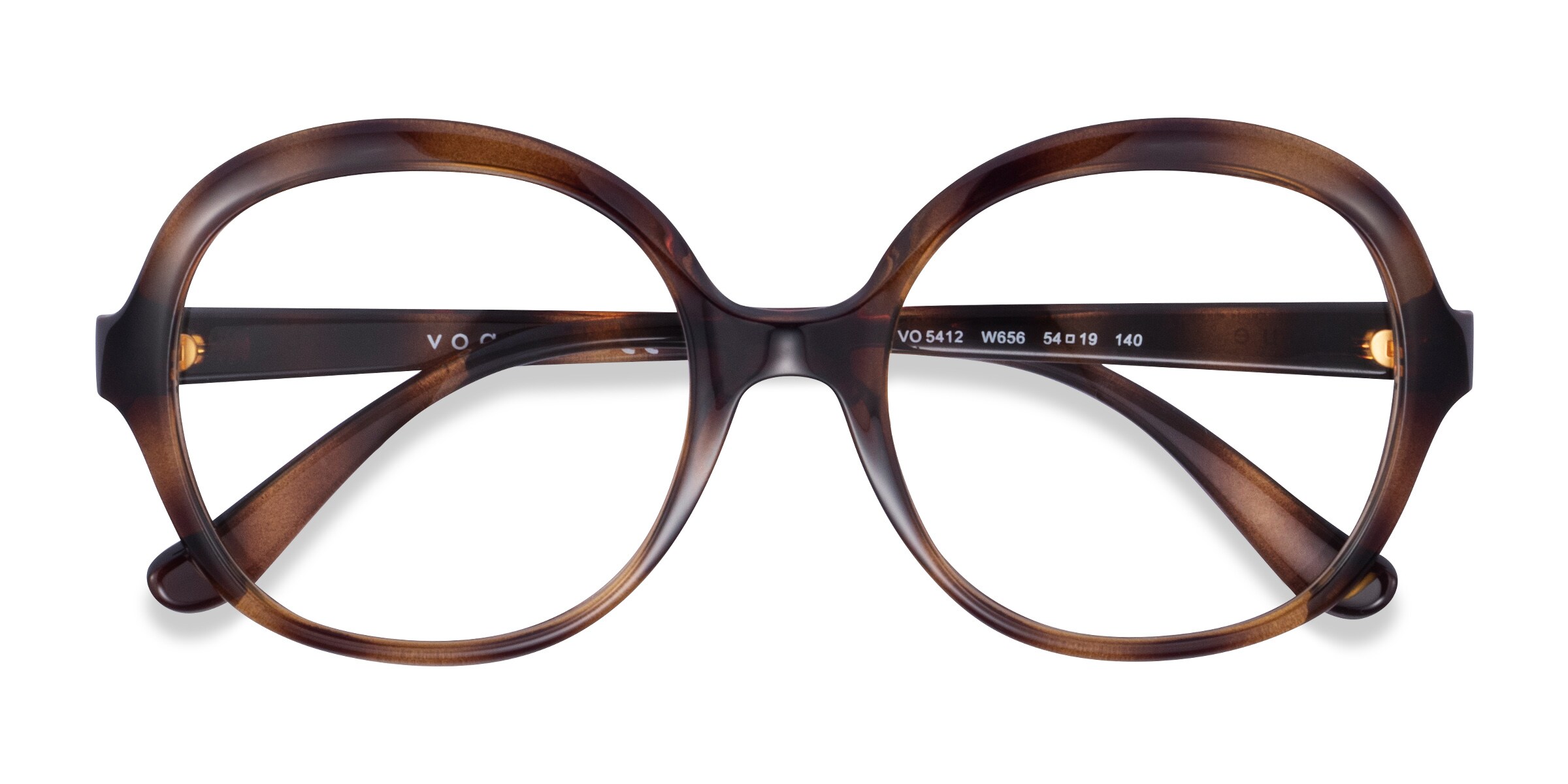 Vogue Eyewear VO5412 - Round Dark Tortoise Frame Glasses For Women