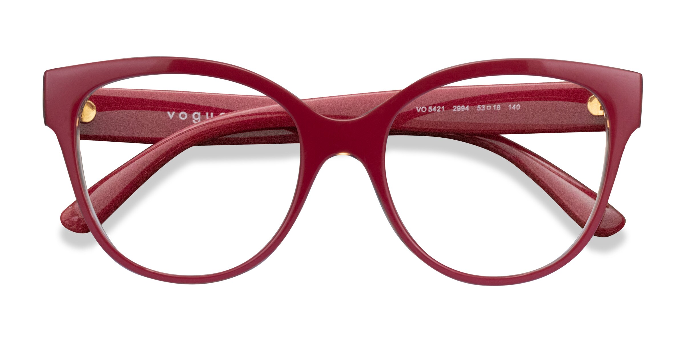 Vogue Eyewear VO5421 - Round Red Frame Glasses For Women